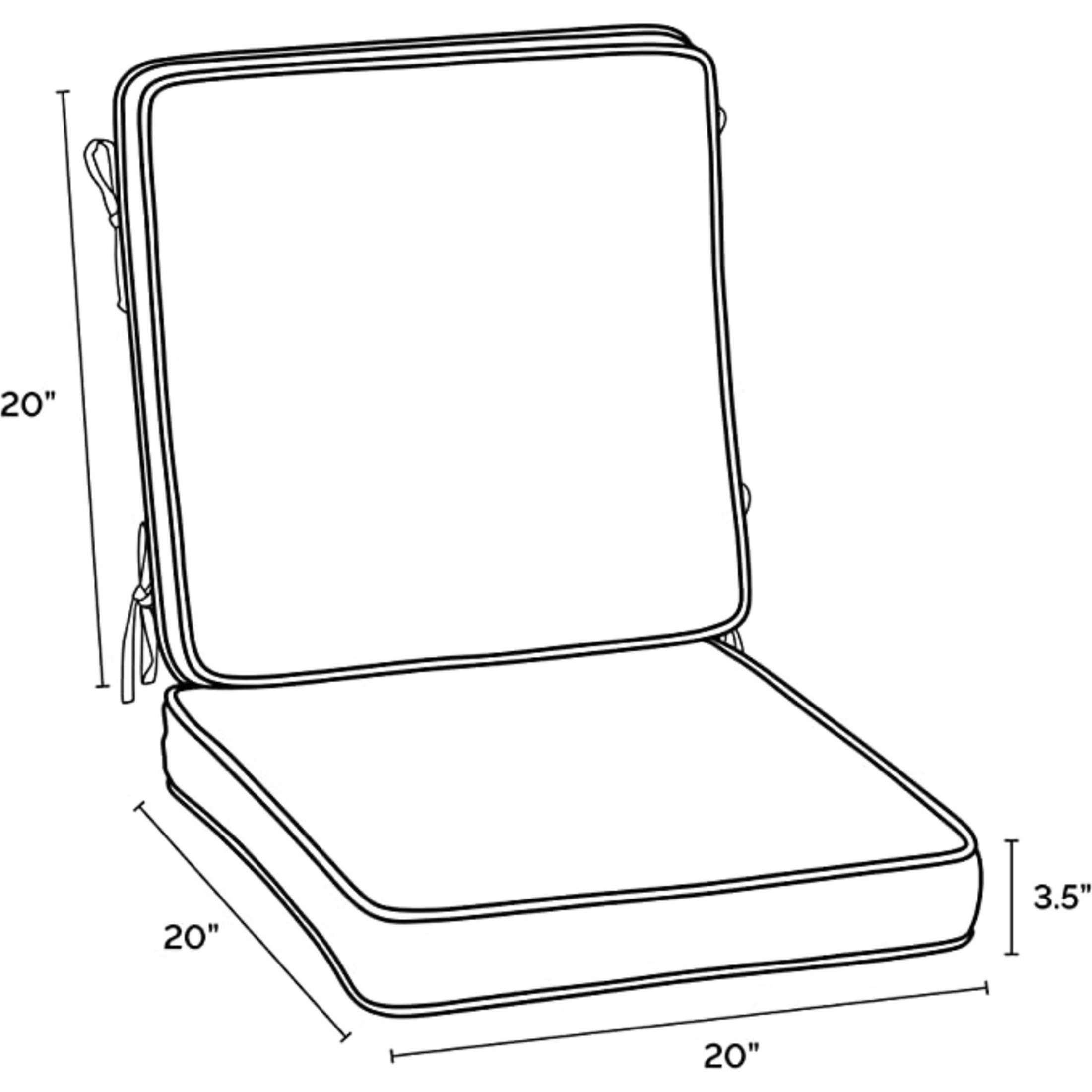 Arden Selections Acrylic Foam Chair Cushion 20 x 20