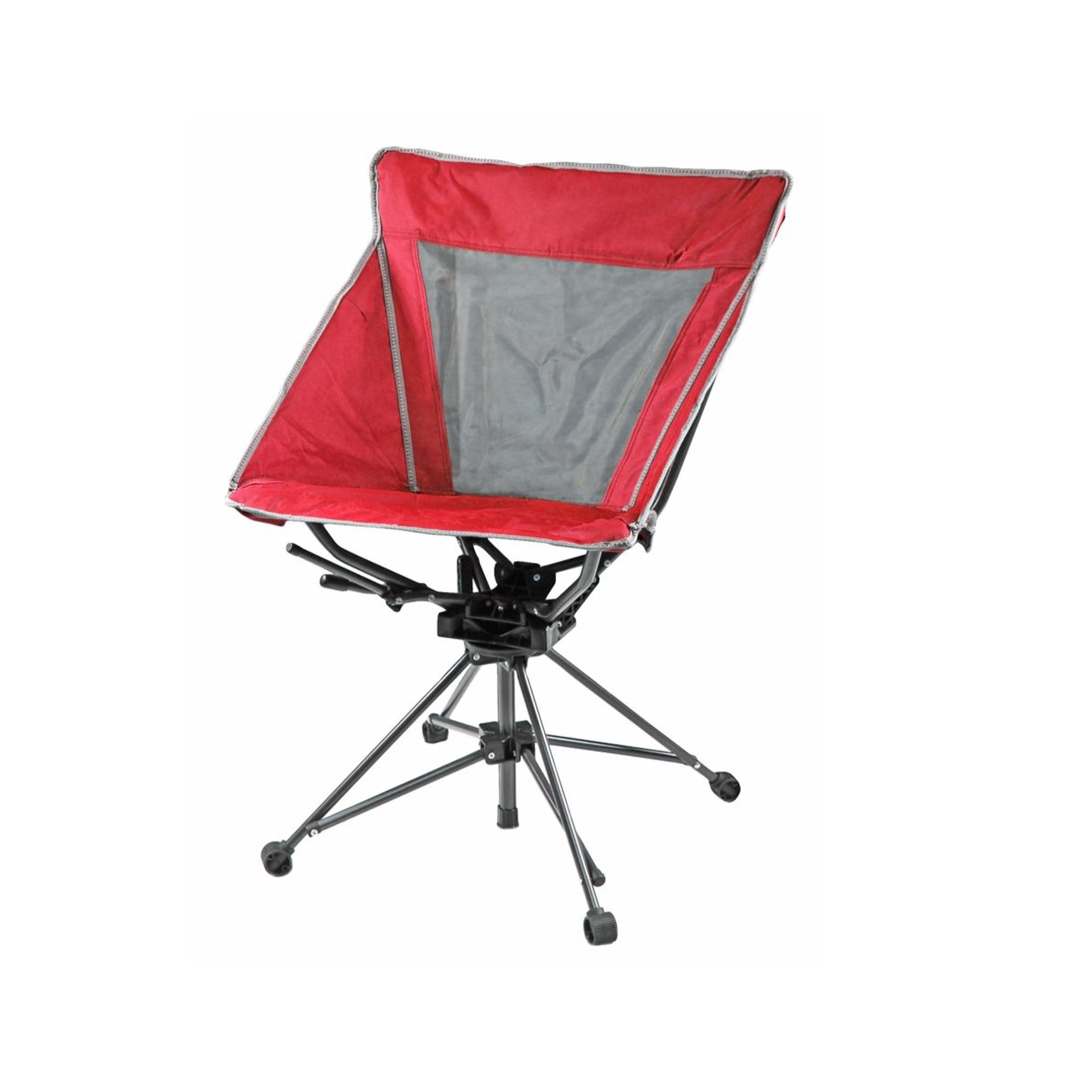 Garden Elements Tall Back Swivel Camping Chair with Mesh Seat