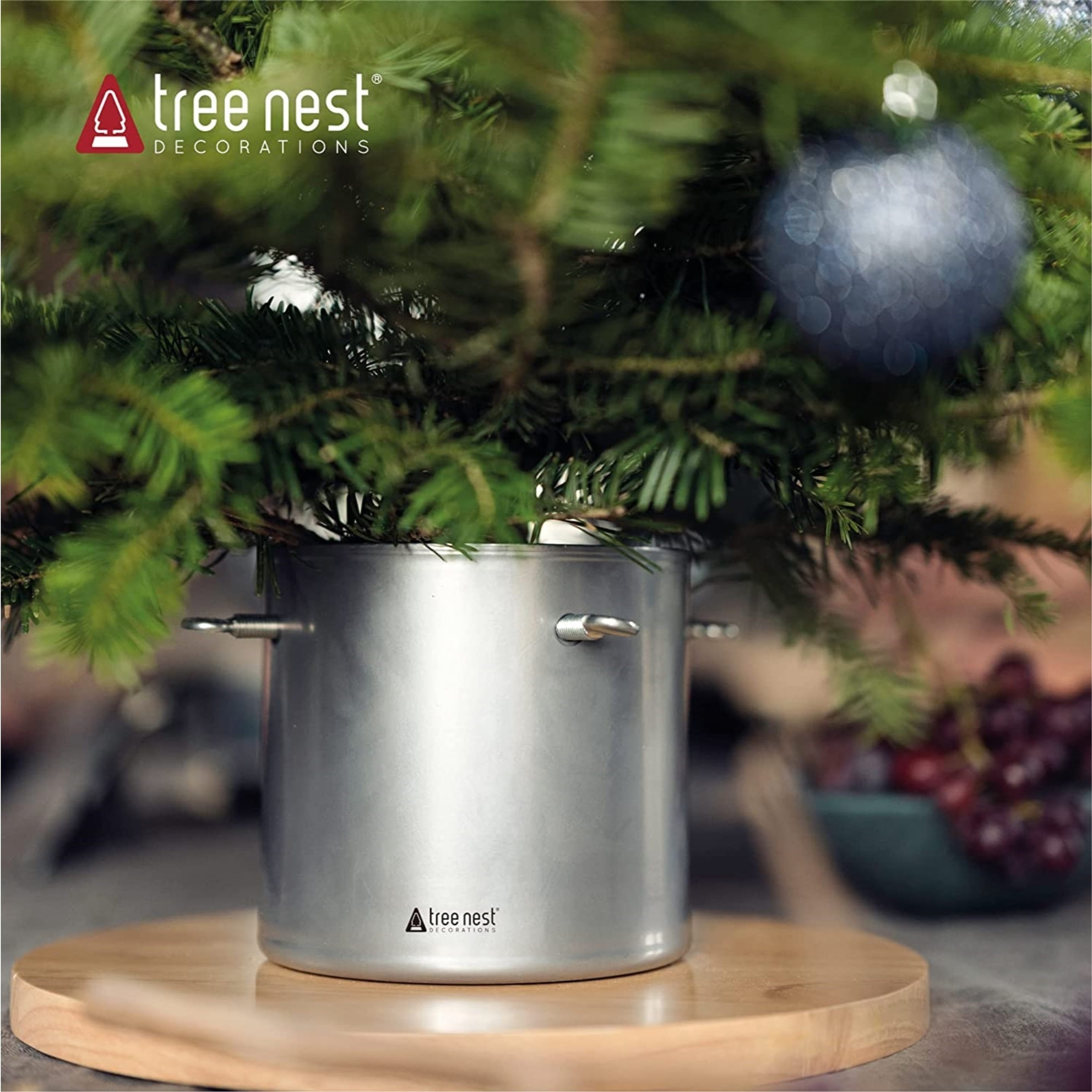 Tree Nest Moonlight Tabletop Christmas Tree Stand for Real Trees