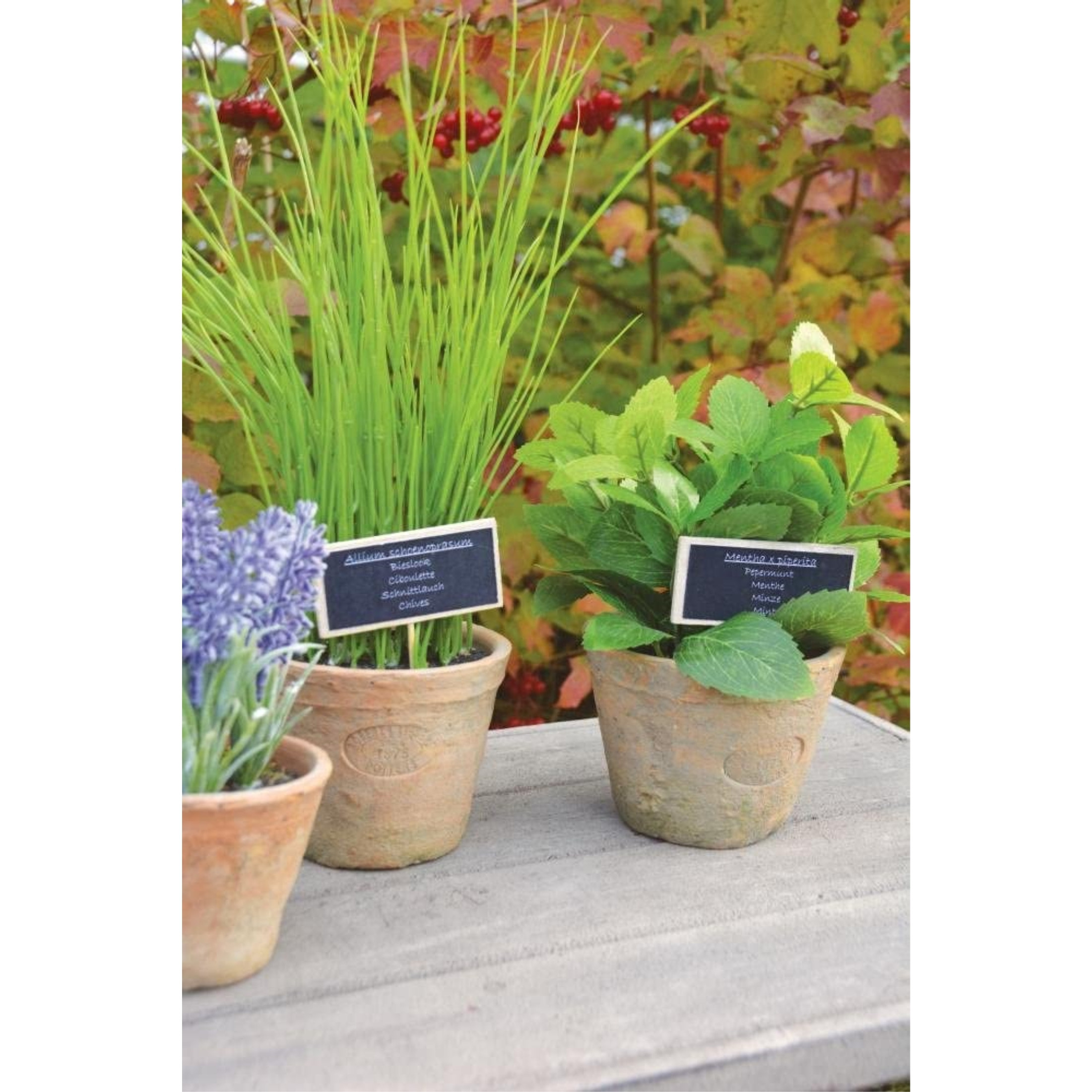 Esschert Design Artificial Herb Plant, Chives, Small 11"