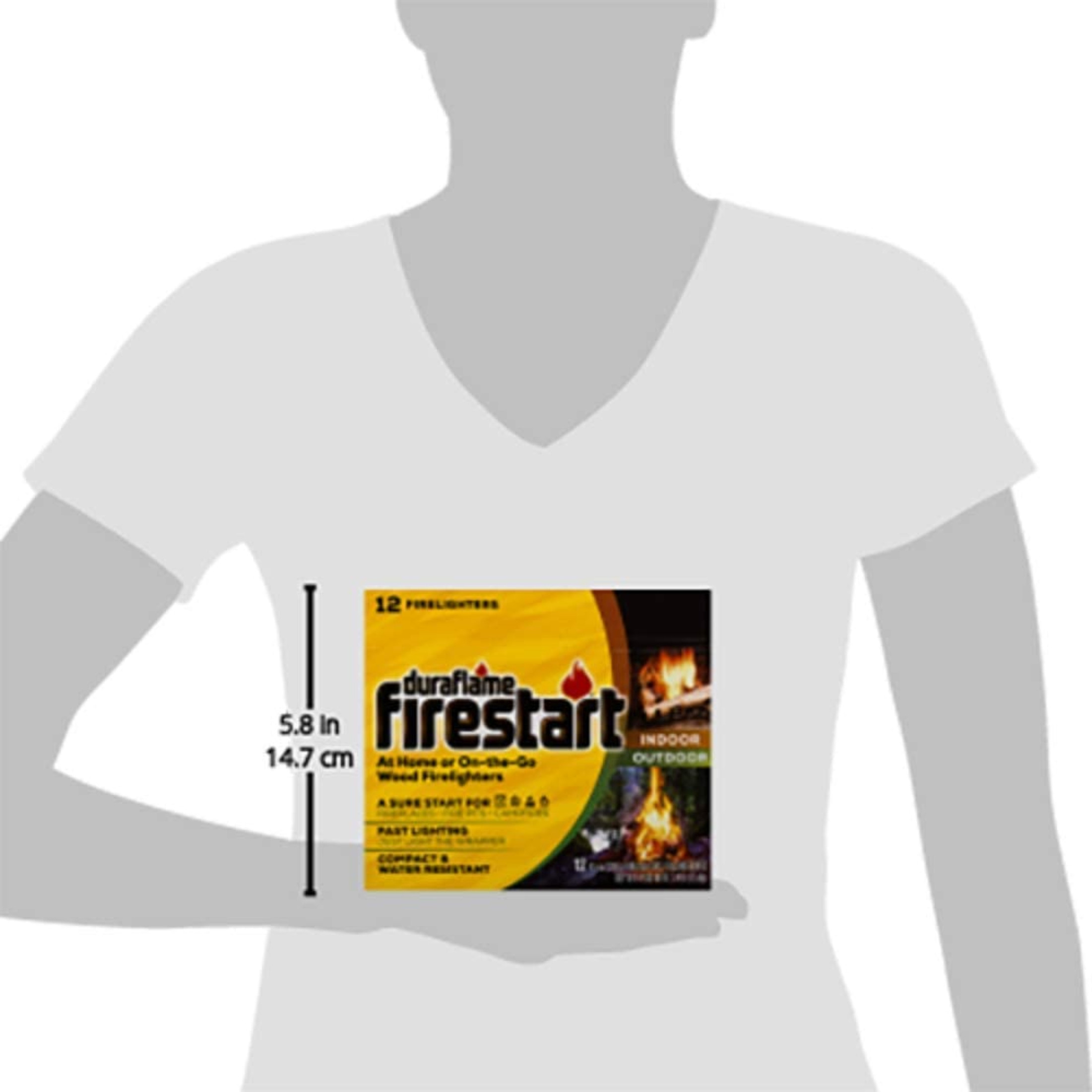 Duraflame Firestart Indoor/Outdoor Wood Firelighters, 12 Pack, 4.5 Ounces Each