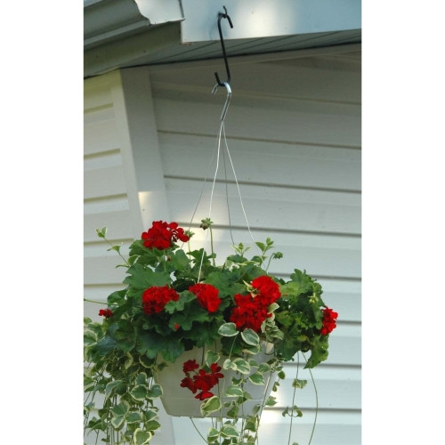 Hookery Black Powder-Coated Steel S-Hook Extension for Indoor/Outdoor Hanging Decor — 4"