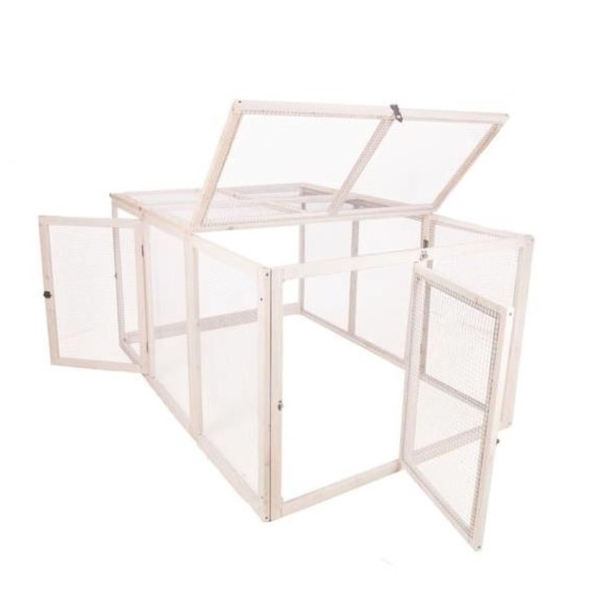 Ware Little Red & White Hen Big Barn Expansion Yard — Wood Frame & Galvanized Wire — 62.5" L