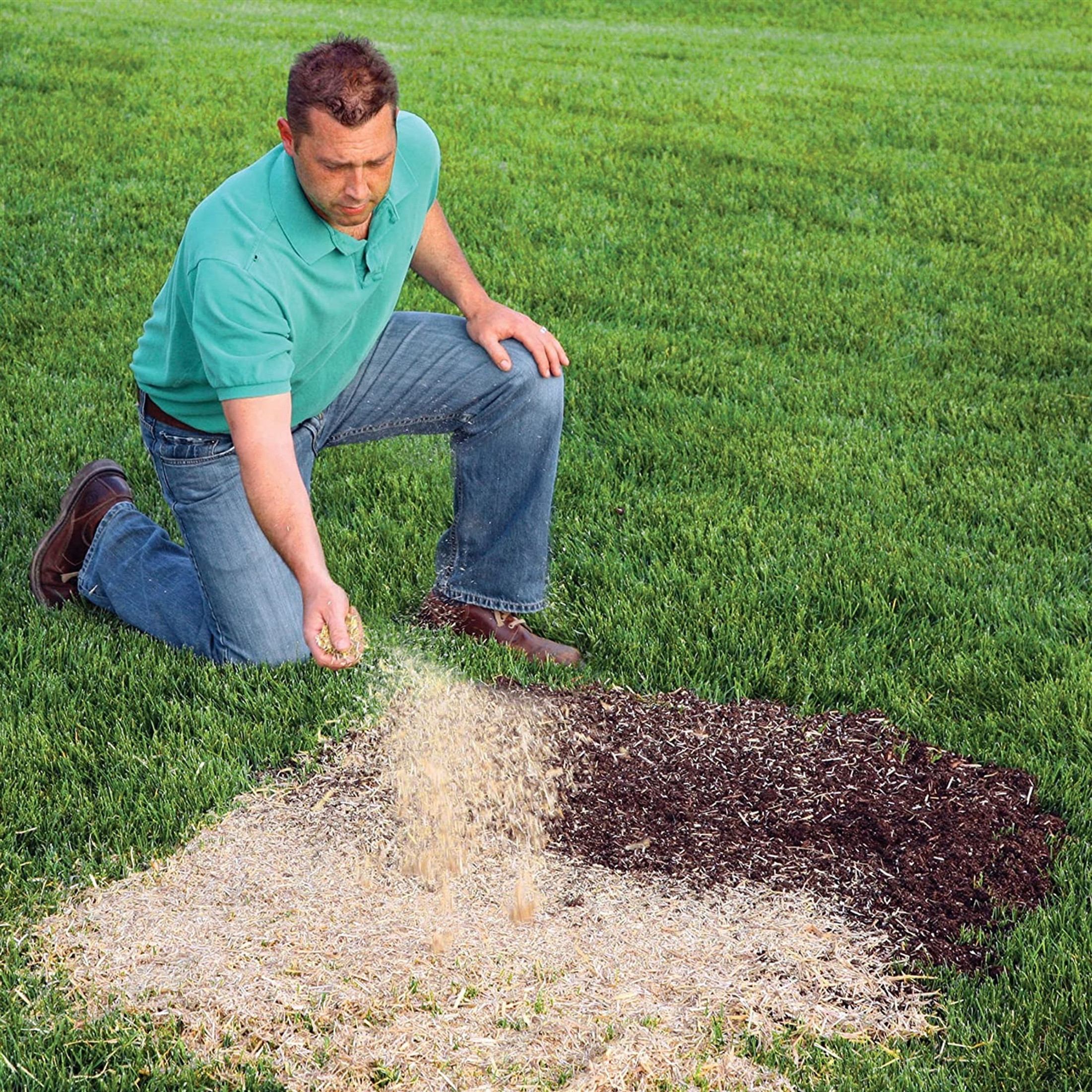 EZ-Straw Seeding Mulch with Tack - Biodegradable Processed Straw, 2.5 cu. ft. Bale (Covers up to 600 sq. ft.)