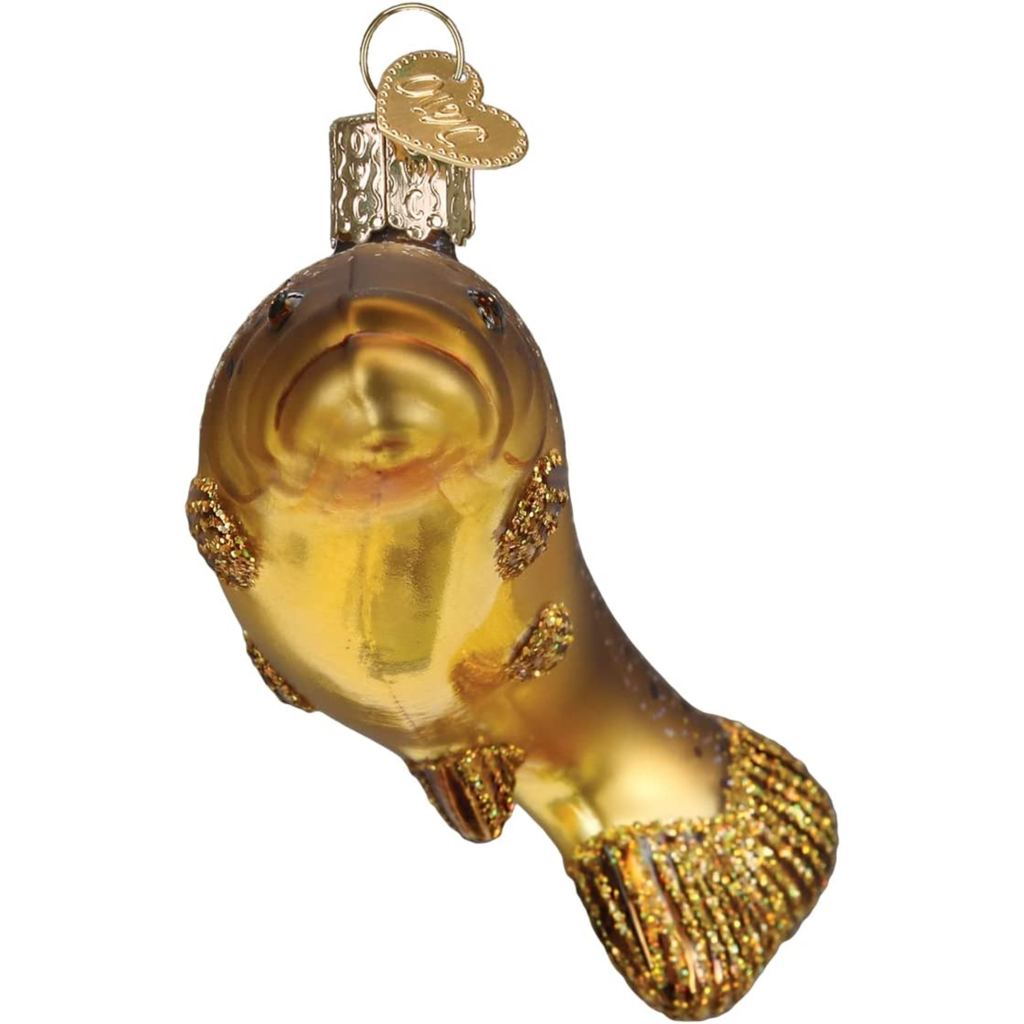 Old World Christmas Glass Blown Ornament for Christmas Tree, Brown Trout