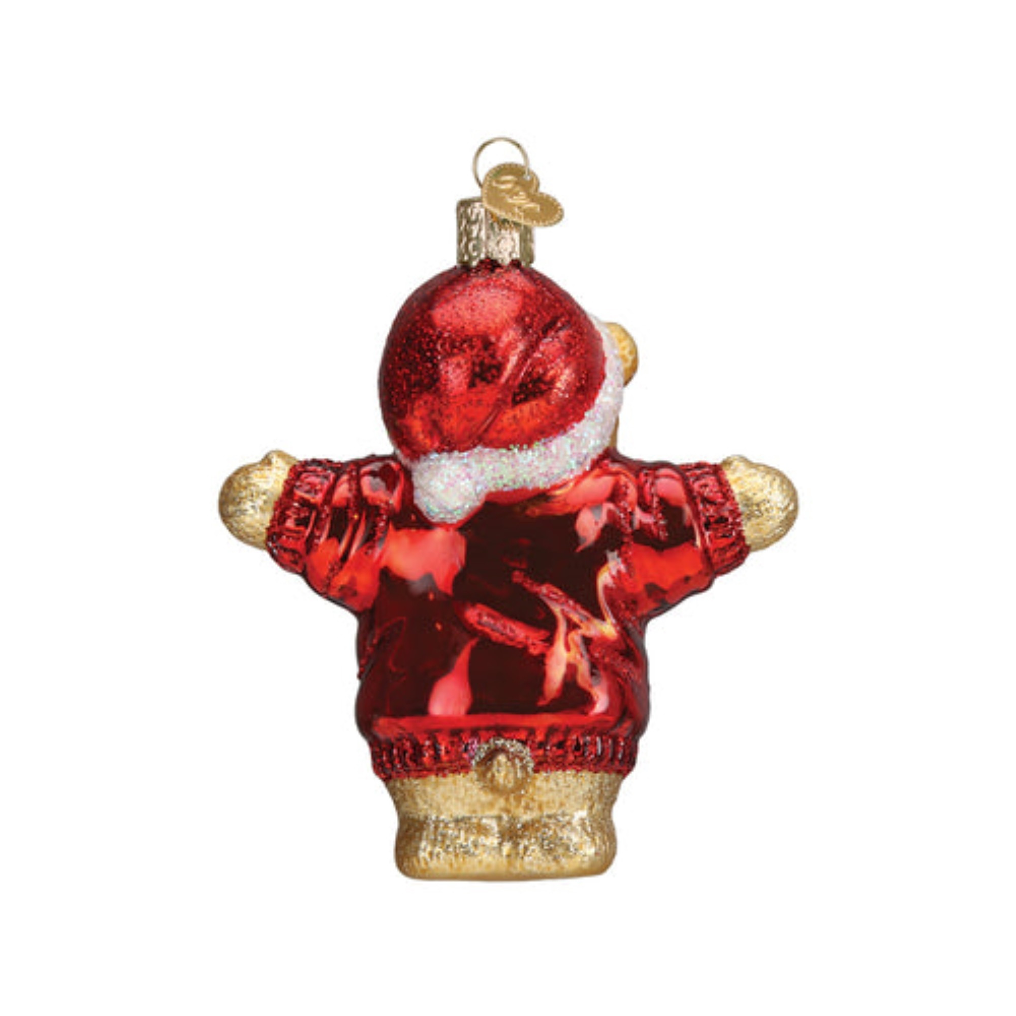 Old World Christmas Glass Blown Christmas Ornament, I Love You More Bear