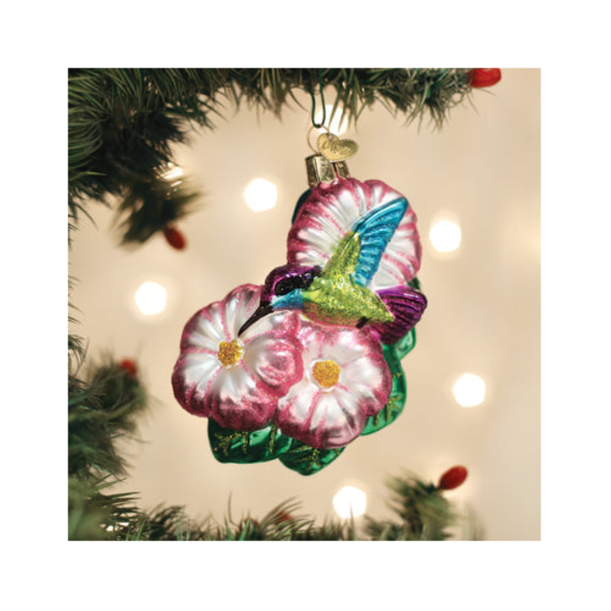 Old World Christmas Glass Blown Ornament for Christmas Tree, Magnificent Hummingbird