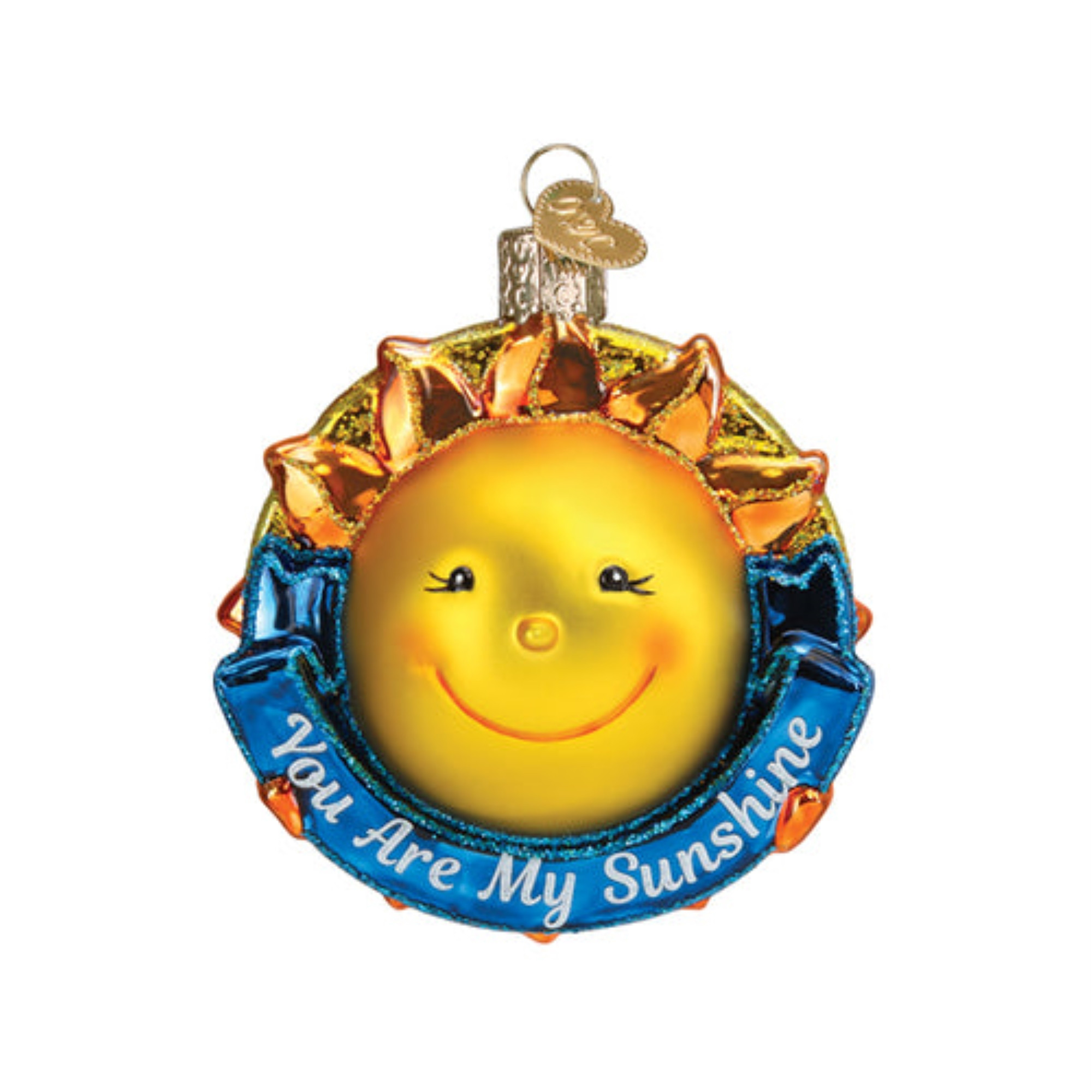 Old World Christmas Blown Glass Ornament for Christmas Tree, You Are My Sunshine