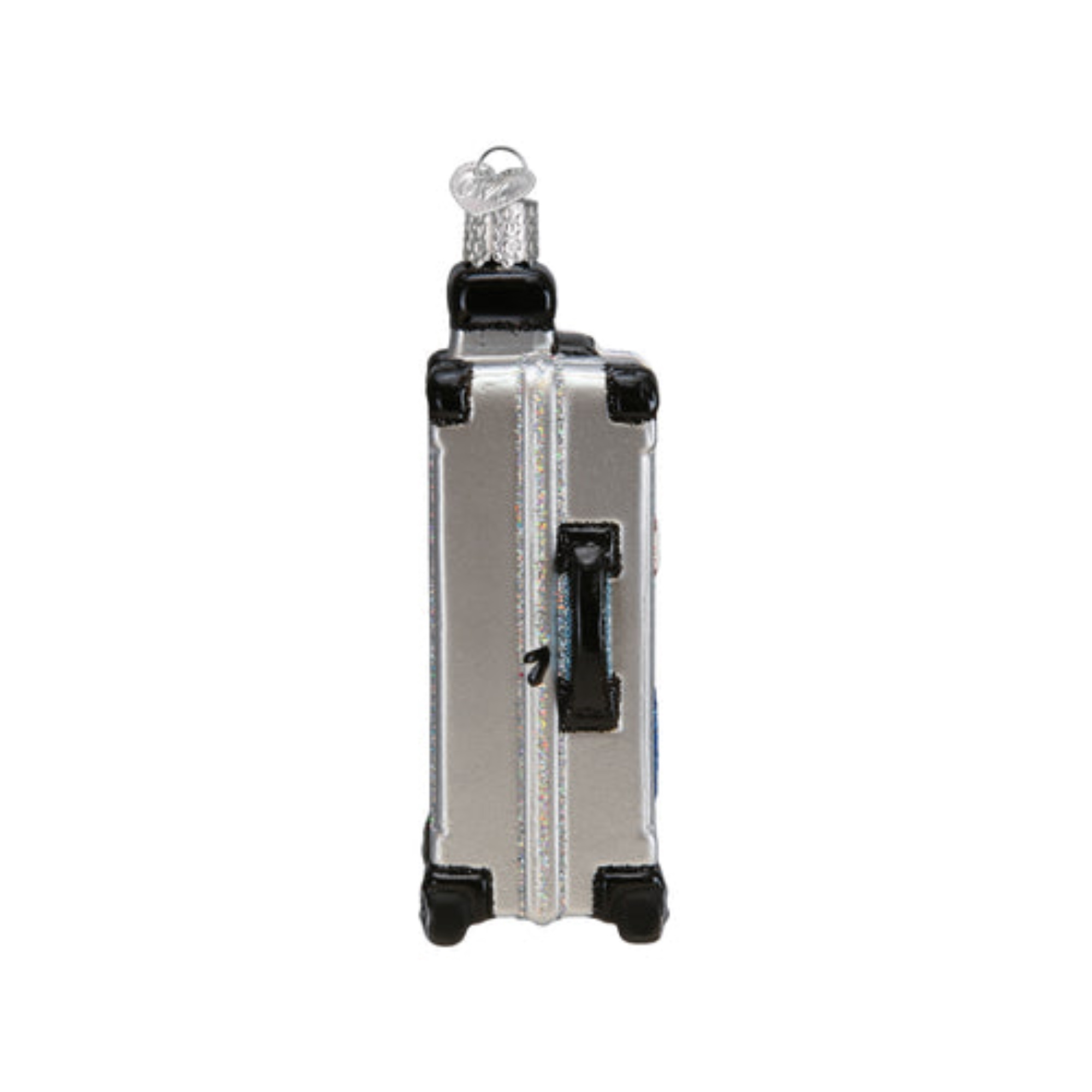 Old World Christmas Glass Blown Ornament for Christmas Tree, Rolling Suitcase