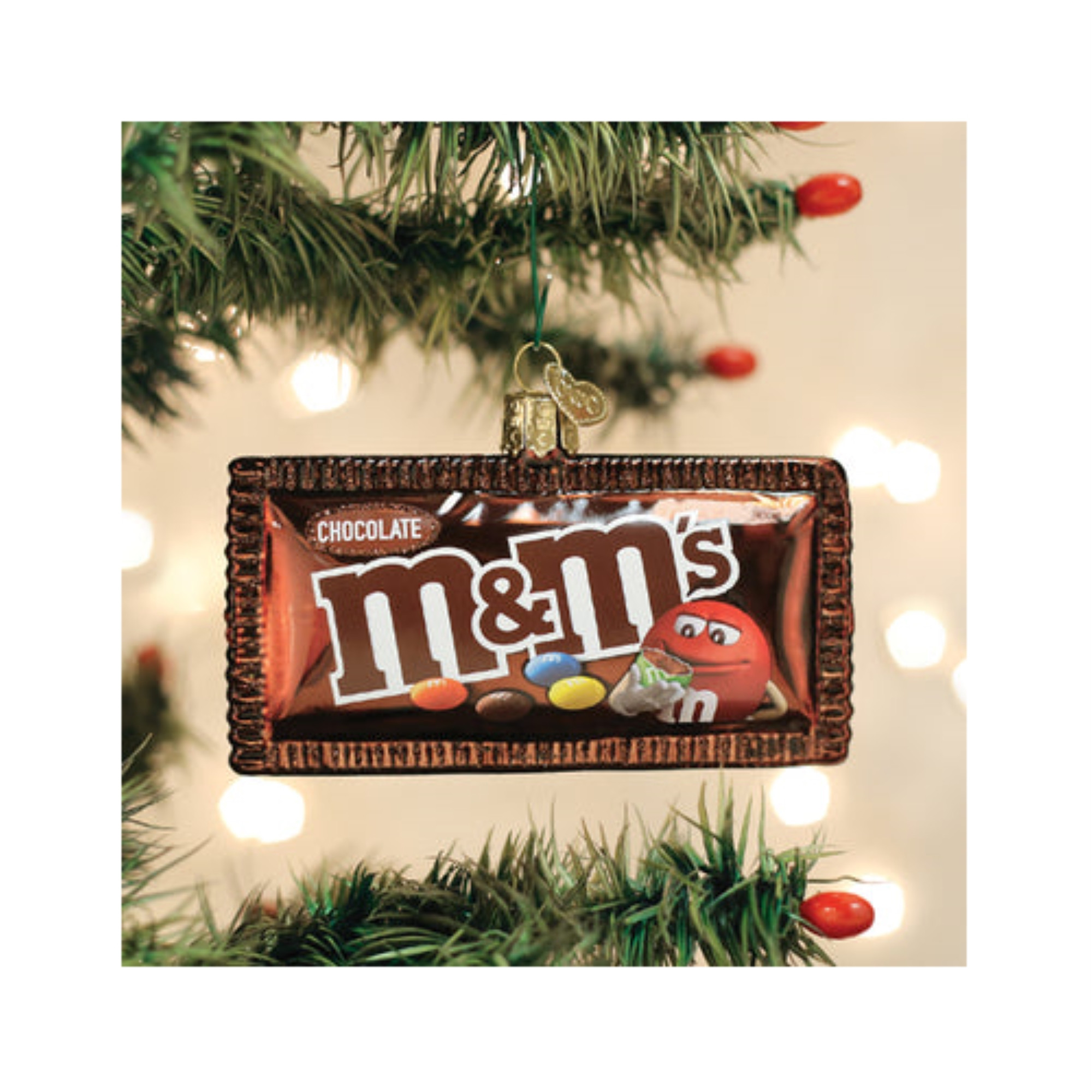 Old World Christmas Blown Glass Ornament for Christmas Tree, M&M'S Milk Chocolate