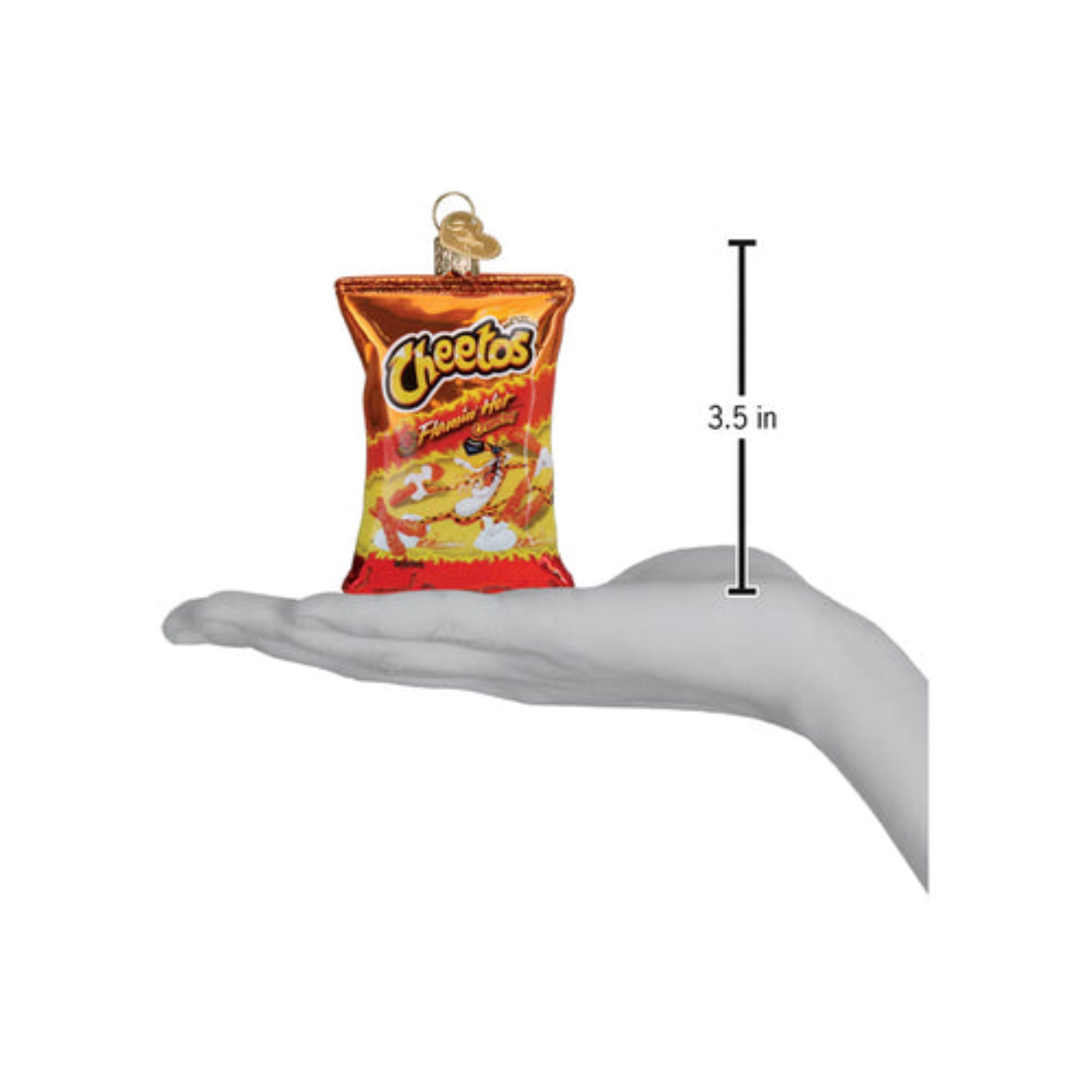 Old World Christmas Glass Blown Ornament for Christmas Tree, Flamin Hot Cheetos