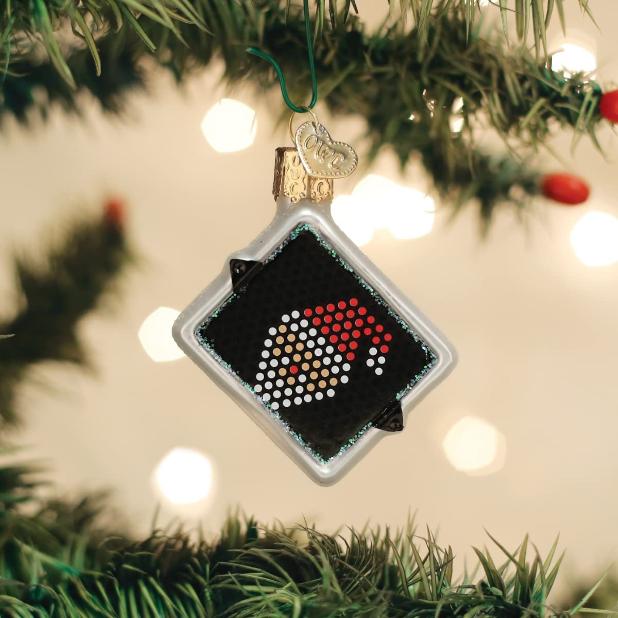 Old World Christmas Blown Glass Mini Ornament for Christmas Tree, Lite Brite