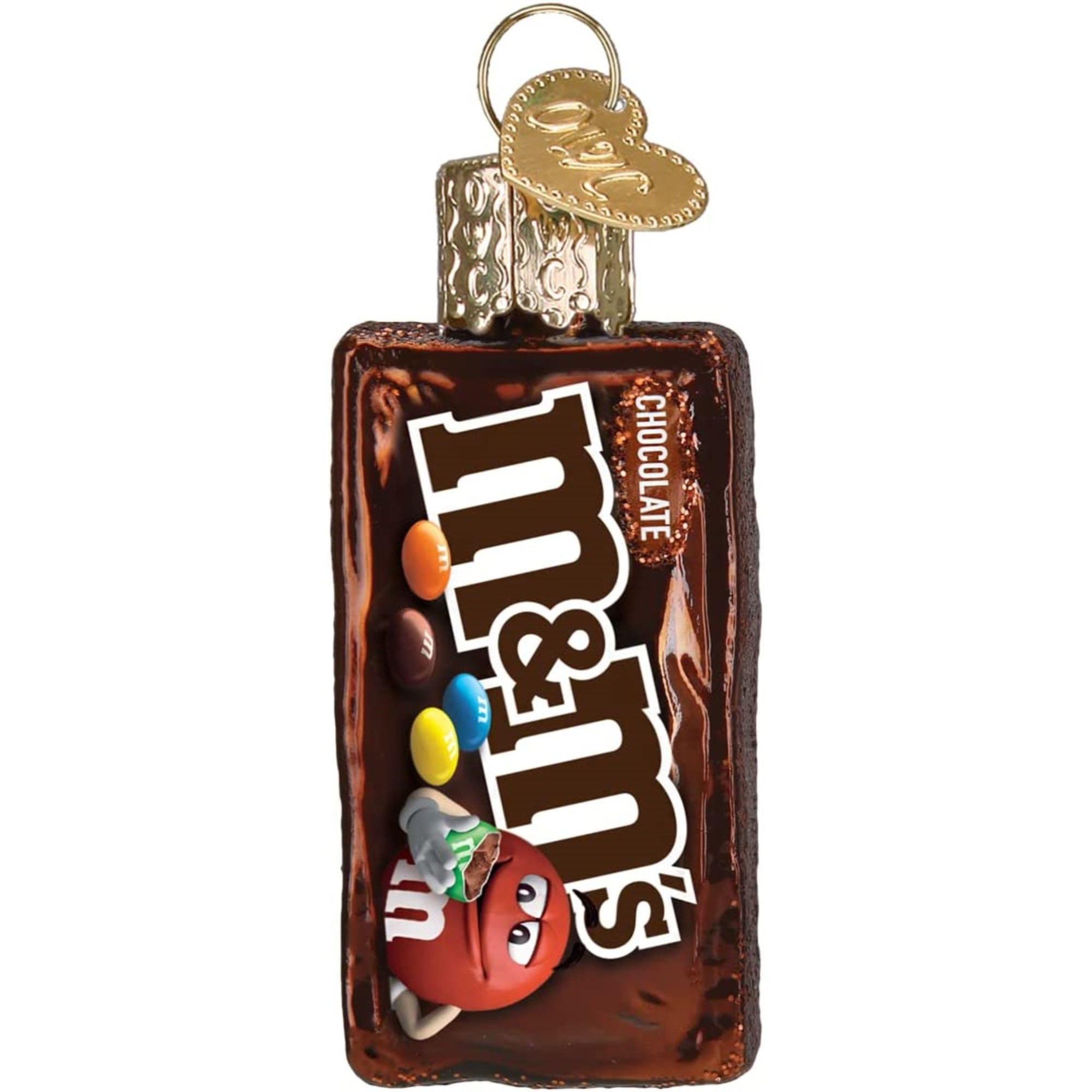 Old World Christmas Mini Blown Glass Ornament for Christmas Tree, M&M's Bag