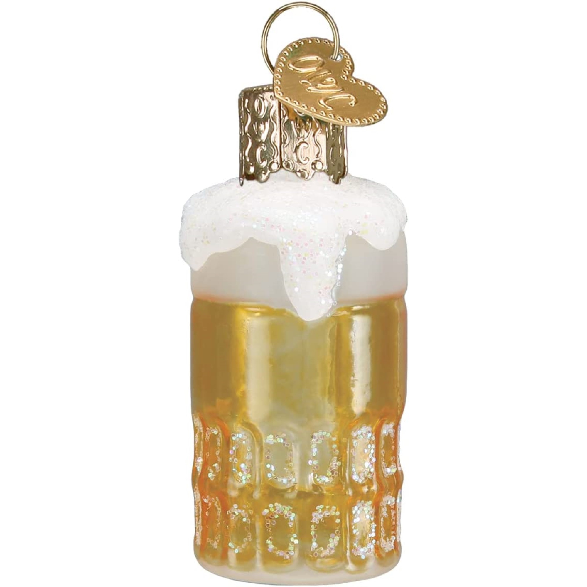 Old World Christmas Mini Glass Blown Ornament for Christmas Tree, Mug of Beer