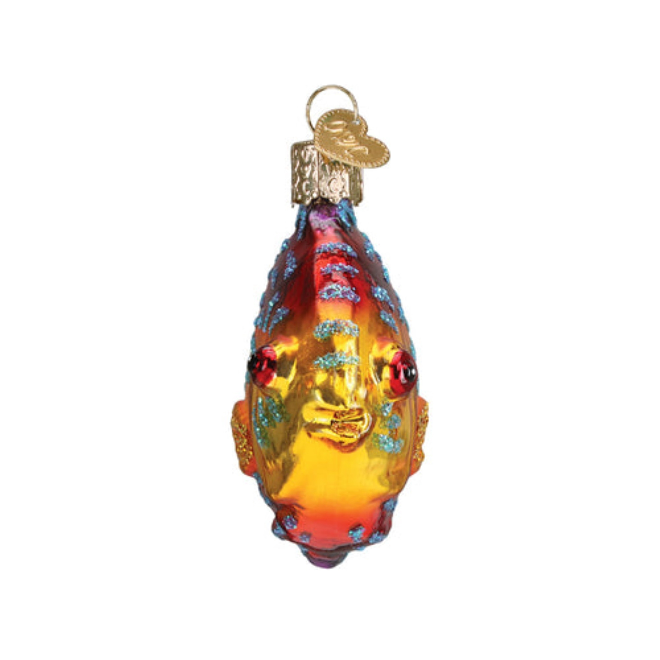 Old World Christmas Blown Glass Christmas Ornament, Discus Fish