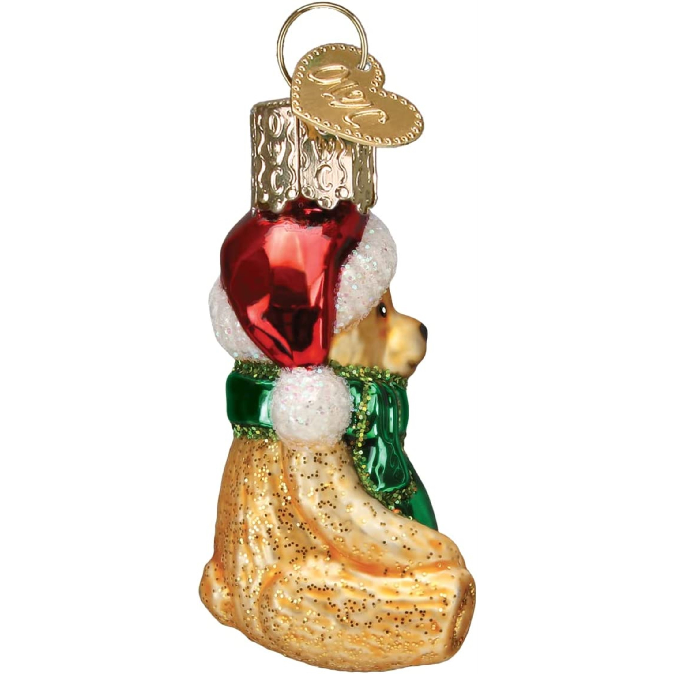 Old World Christmas Mini Glass Blown Ornament, Teddy Bear, 2" (With OWC Gift Box)