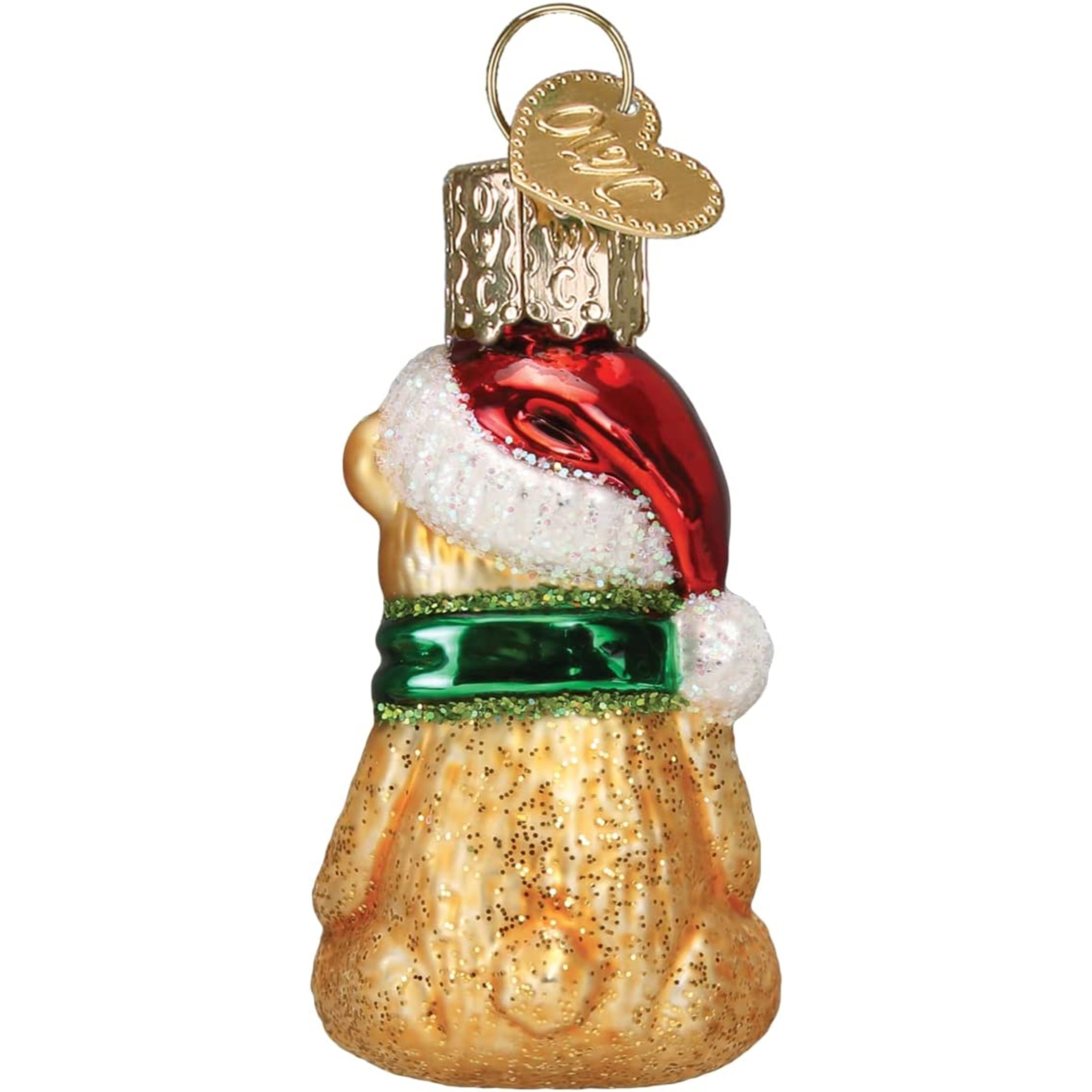 Old World Christmas Mini Glass Blown Ornament, Teddy Bear, 2" (With OWC Gift Box)