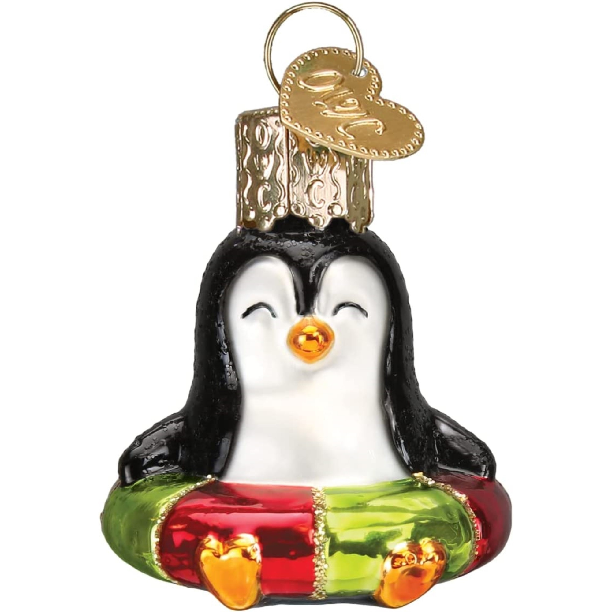 Old World Christmas Mini Glass Blown Ornament for Christmas Tree, Penguin