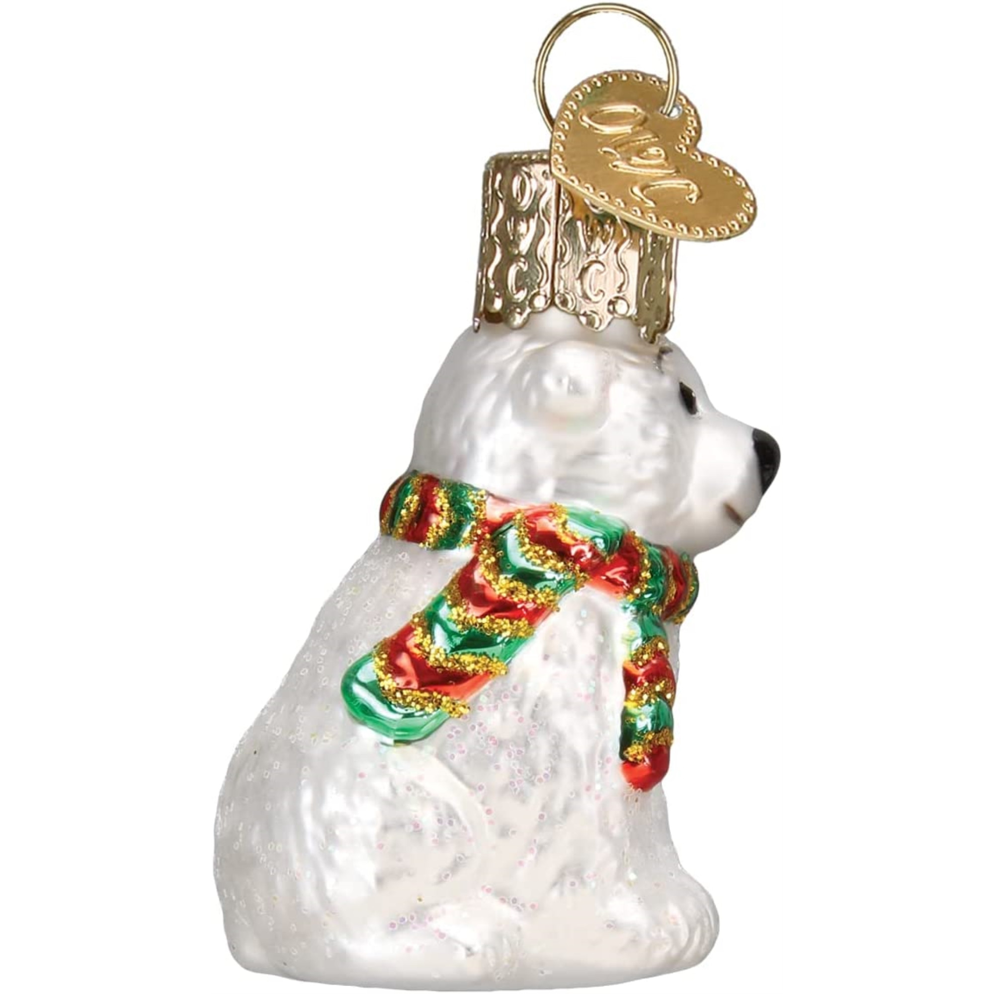 Old World Christmas Blown Glass Ornament for Christmas Tree, Mini Polar Bear