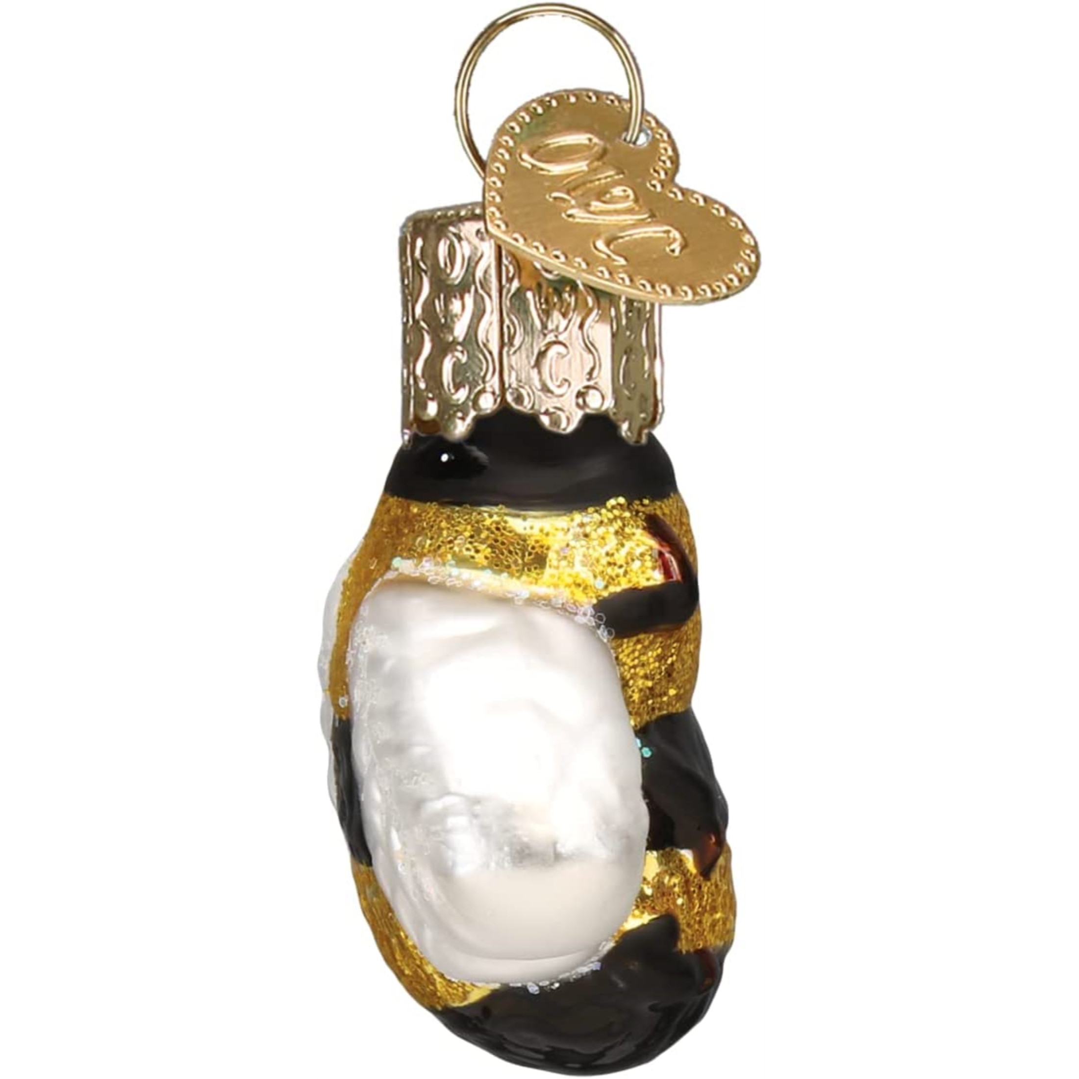 Old World Christmas Mini Glass Blown Ornament, Honey Bee, 1.5" (With OWC Gift Box)