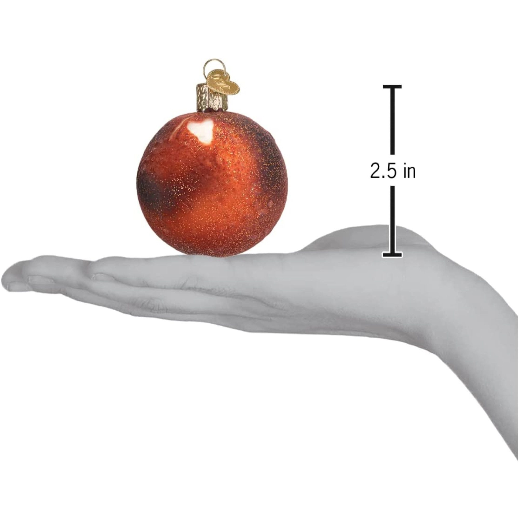 Old World Christmas Glass Blown Ornament for Christmas Tree, Planet Mars