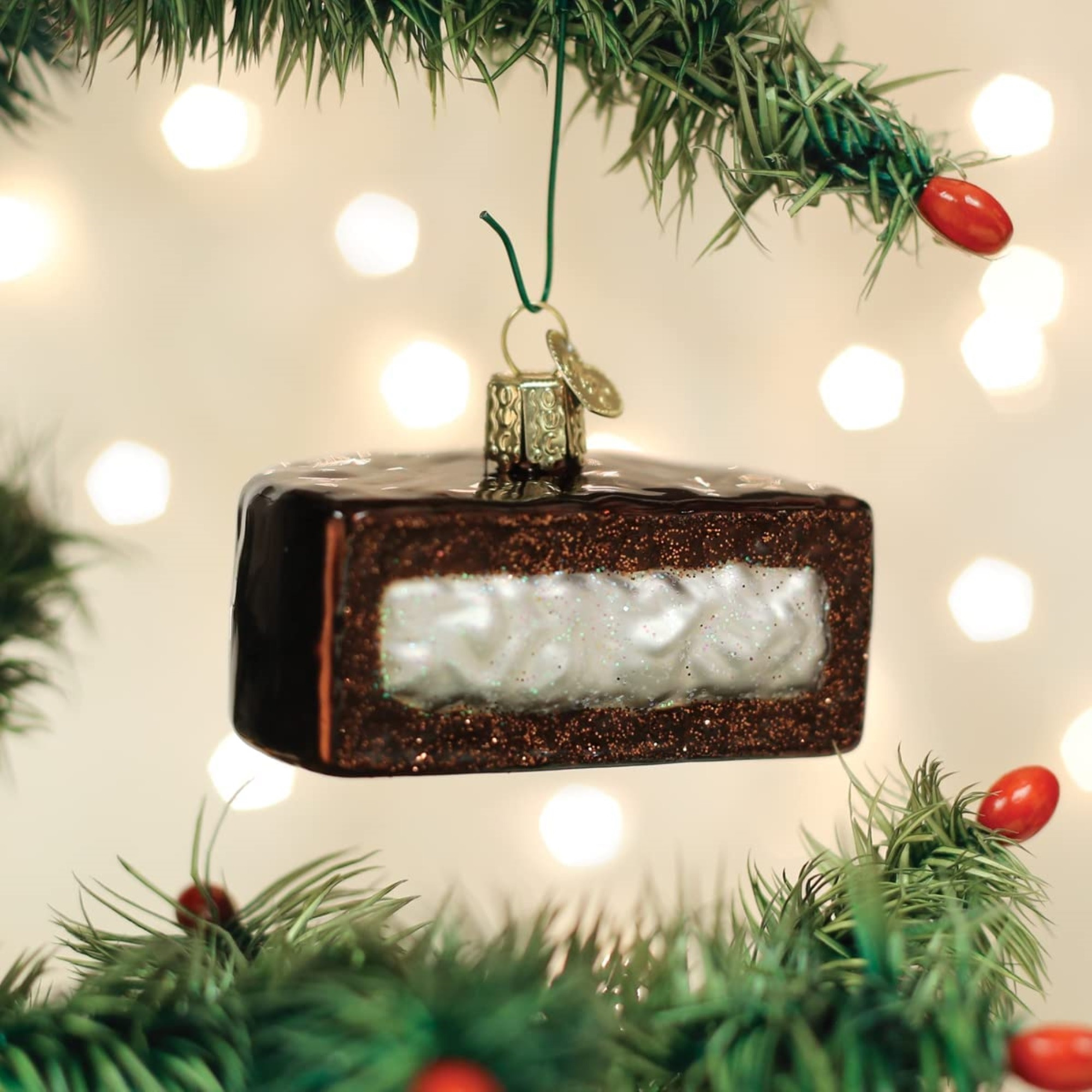 Old World Christmas Glass Blown Ornament for Christmas Tree, Hostess Ding Dong Treat