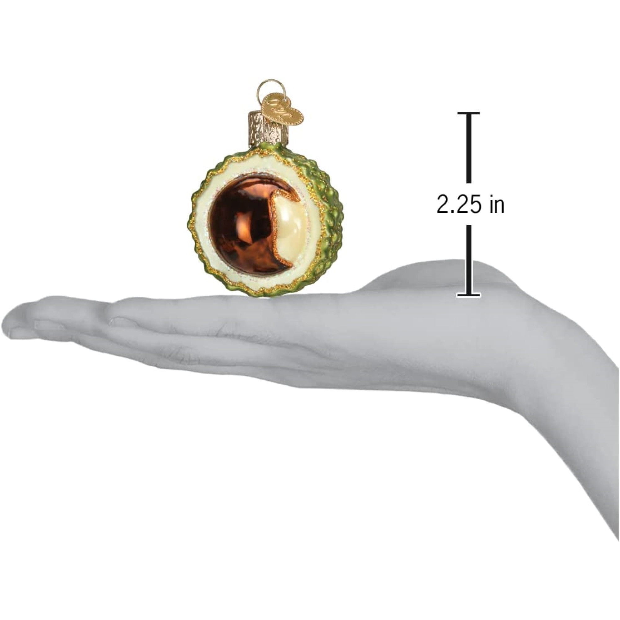 Old World Christmas Blown Glass Ornament for Christmas Tree, Chestnut