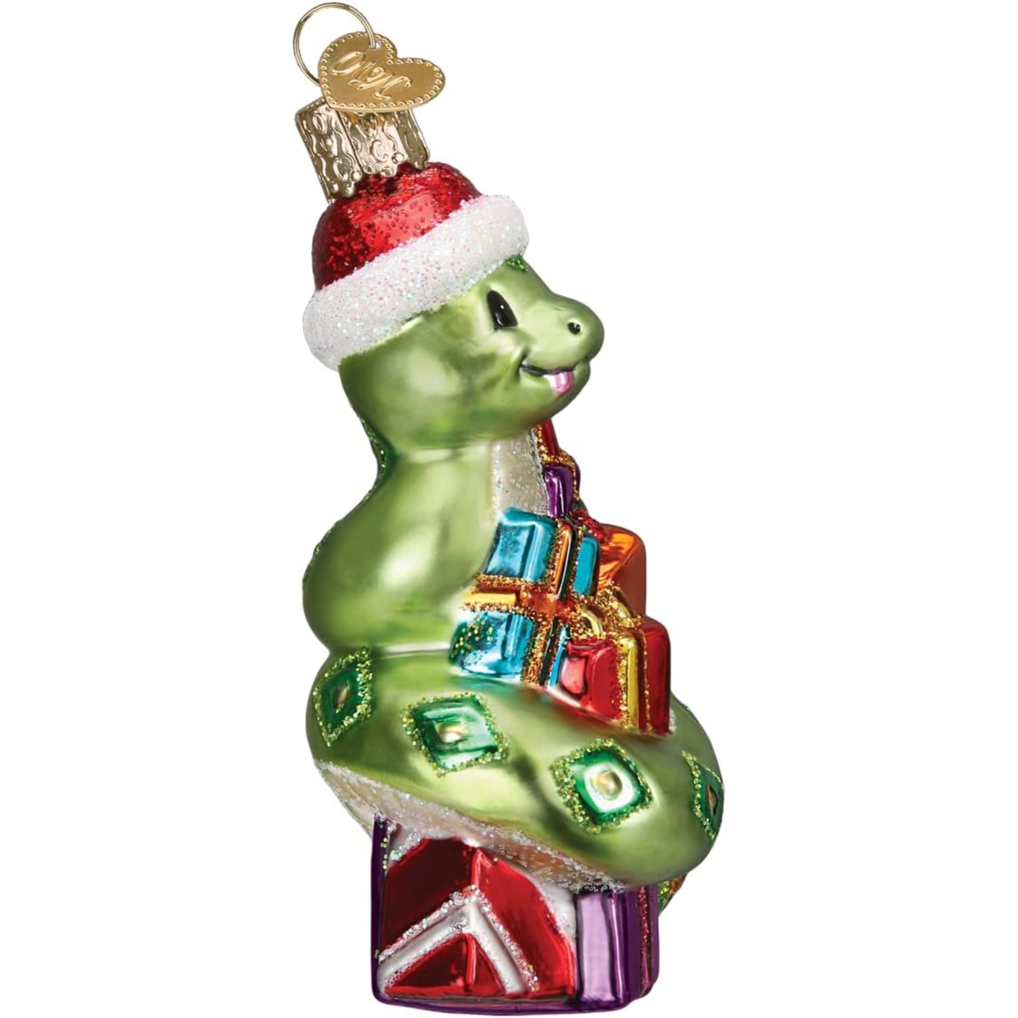 Old World Christmas Blown Glass Ornament for Christmas Tree, Santa Snake