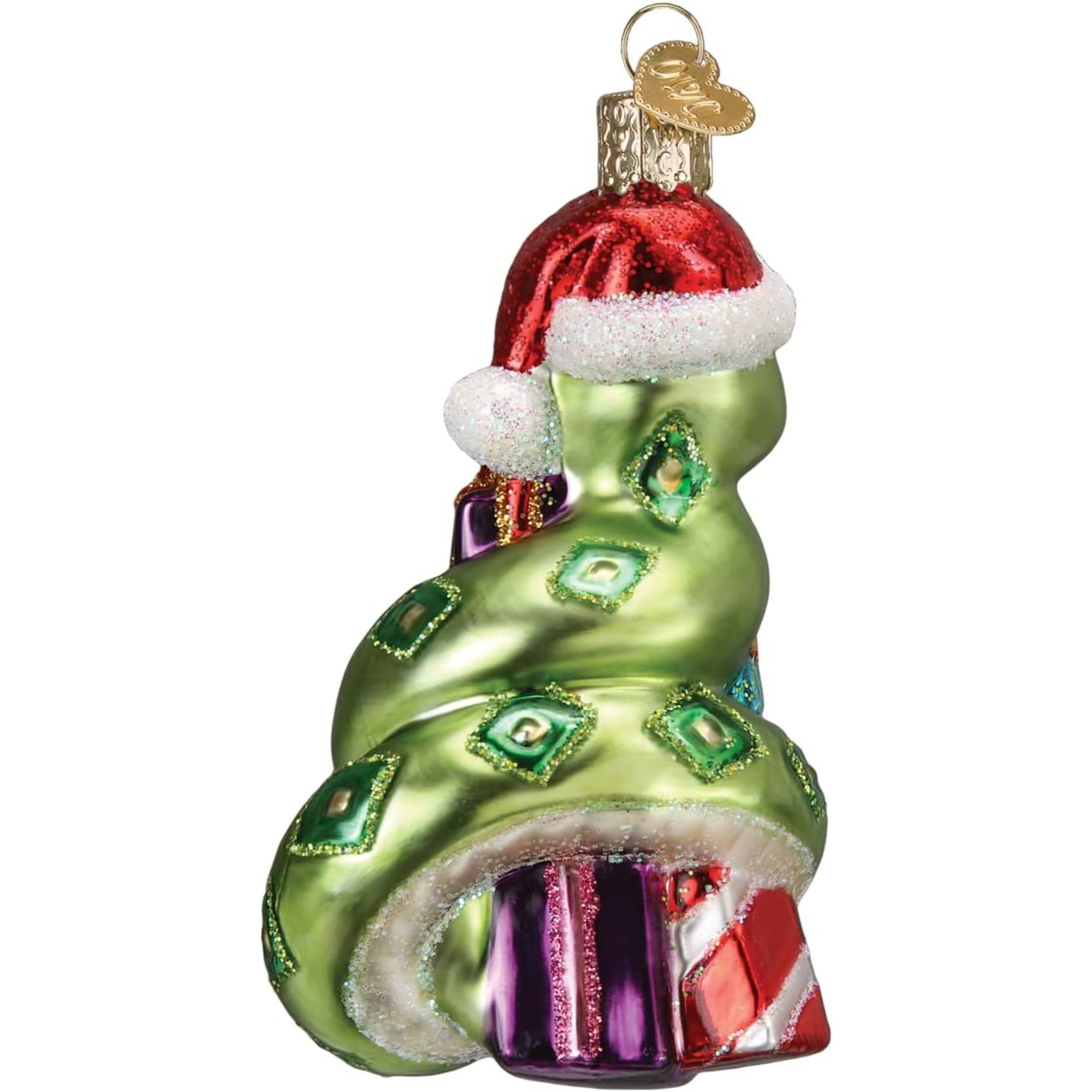 Old World Christmas Blown Glass Ornament for Christmas Tree, Santa Snake
