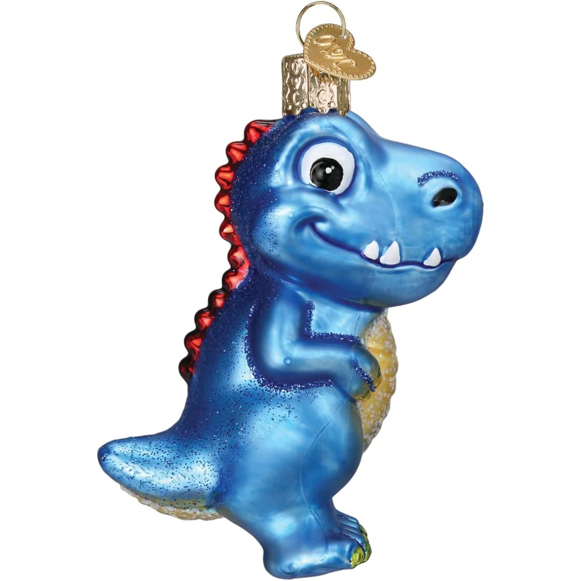 Old World Christmas Glass Blown Ornament for Christmas Tree, A Roarable Tyrannosaurus