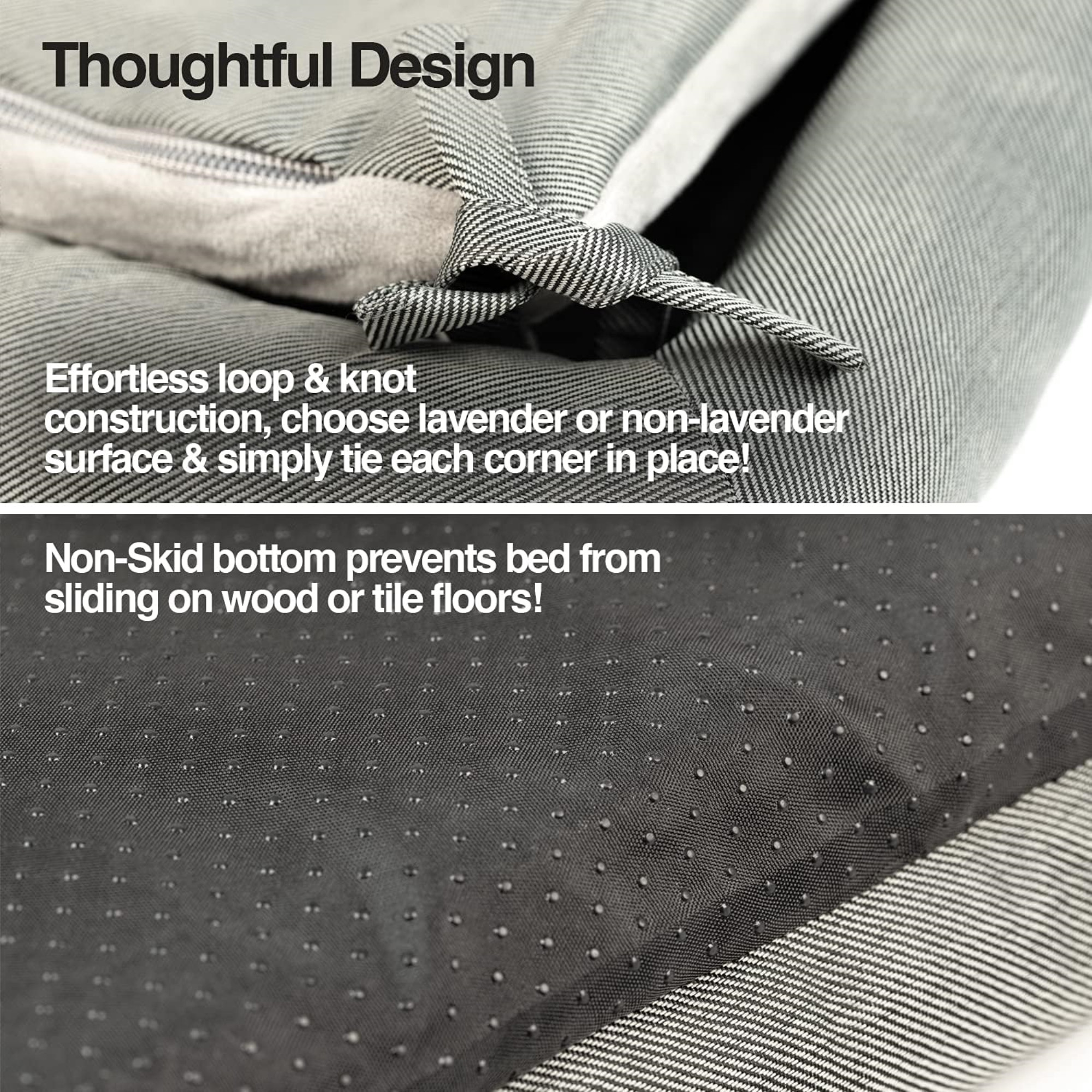 PetFusion Cooling Lavender-Infused Orthopedic Memory Foam Dog Bed & Crate Mat, Grey, XS