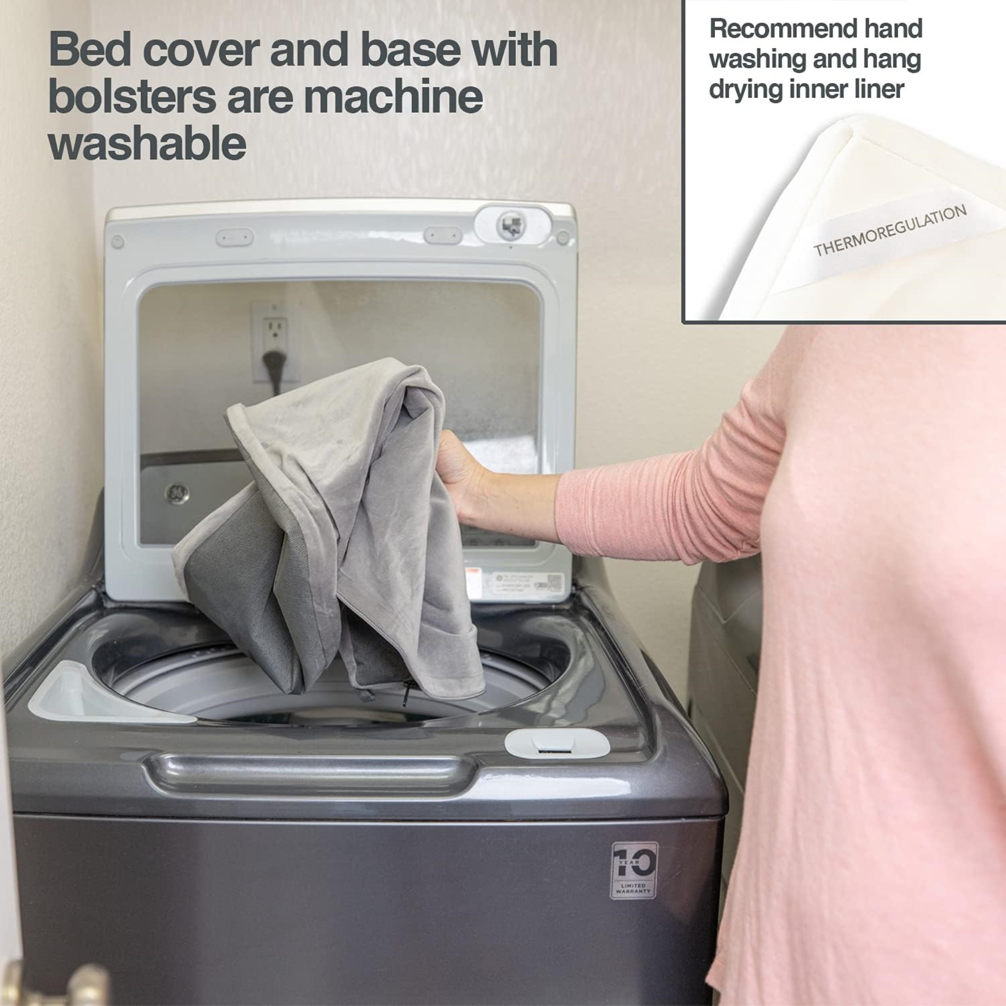 PetFusion Cooling Lavender-Infused Orthopedic Memory Foam Dog Bed & Crate Mat, Grey, XS