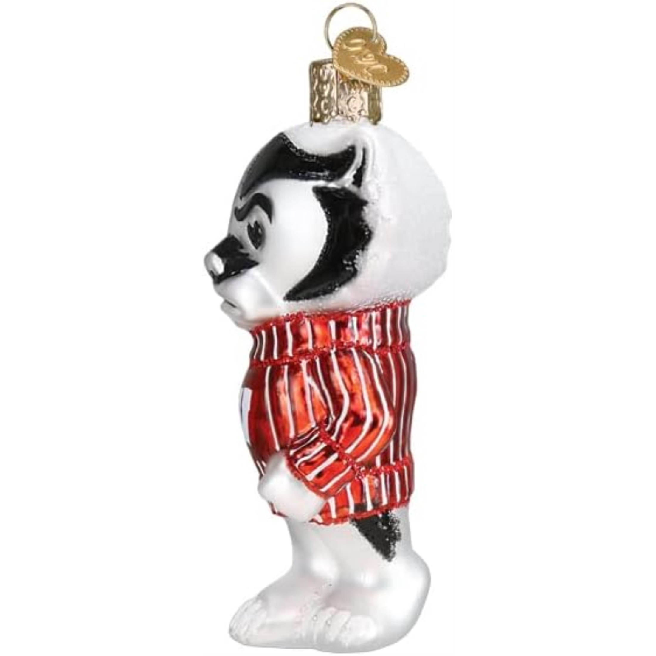 Old World Christmas Wisconsin Bucky Glass Ornament for Christmas Tree