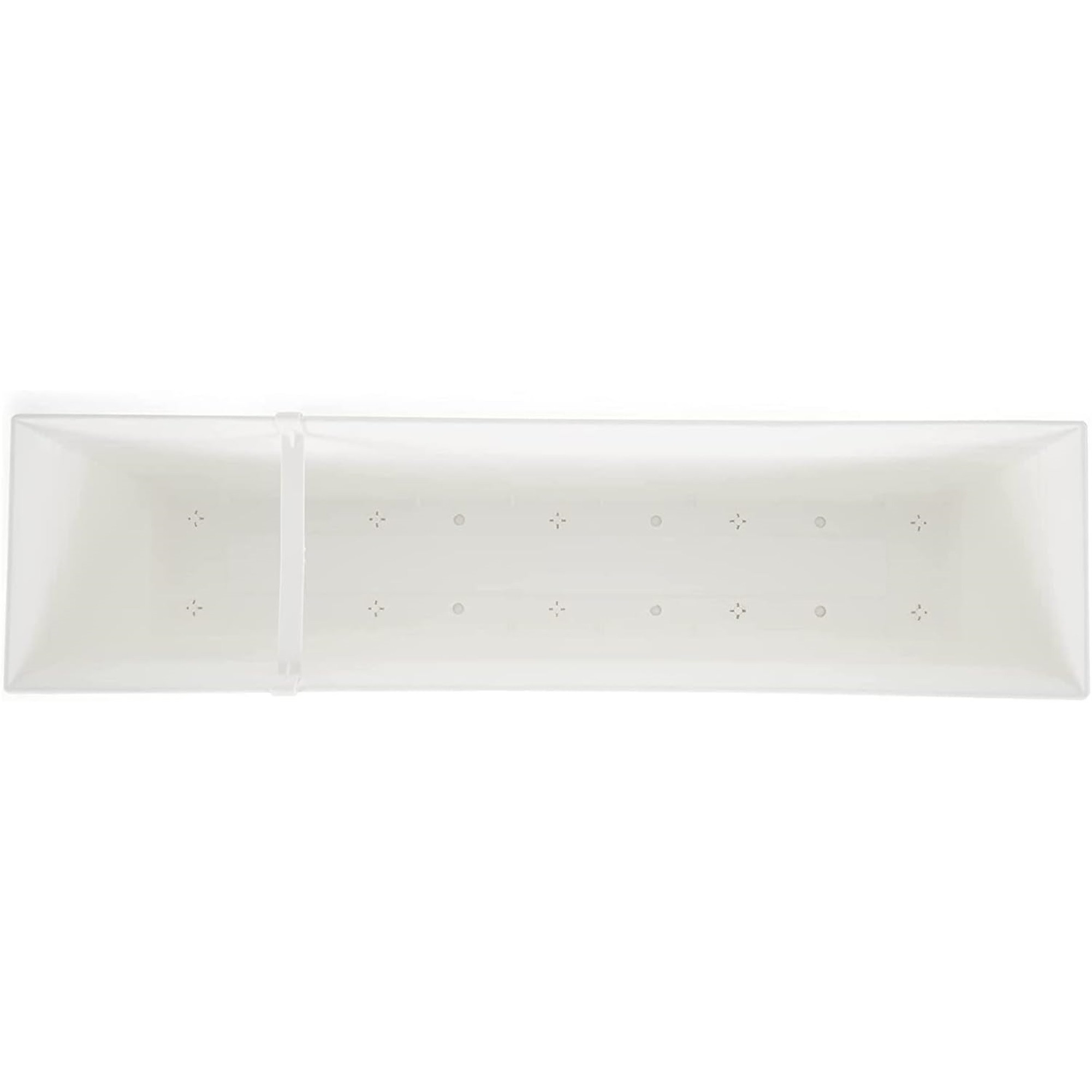 The HC Companies Plastic Eclipse Window Planter, White, 24"
