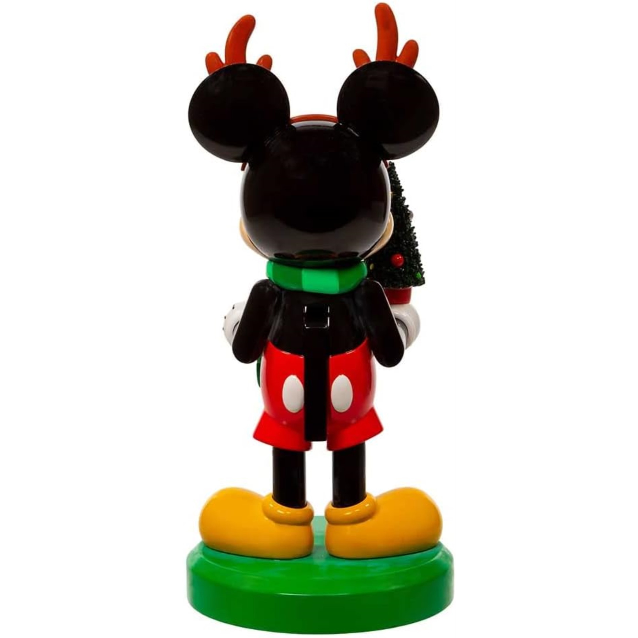 Disney Kurt Adler Mickey Mouse with Tree Nutcracker, Multicolored, 6"