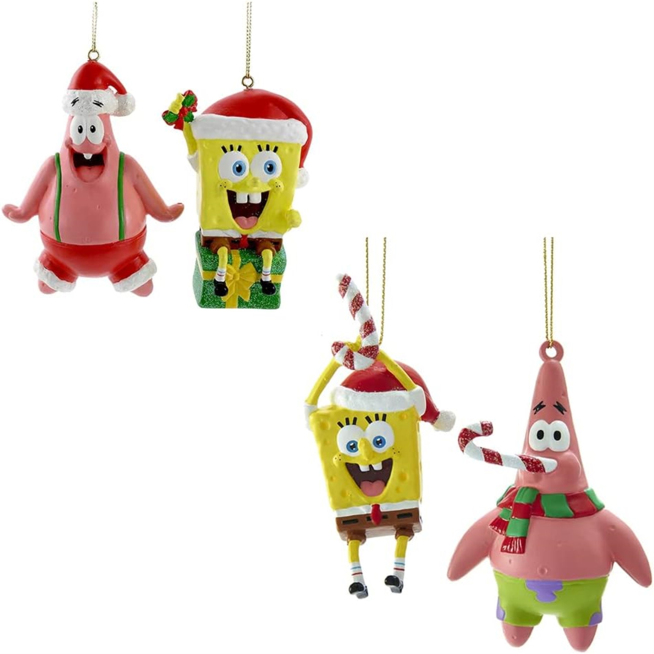 Kurt Adler Spongebob W Patrick Stocking for Christmas, 19 inches