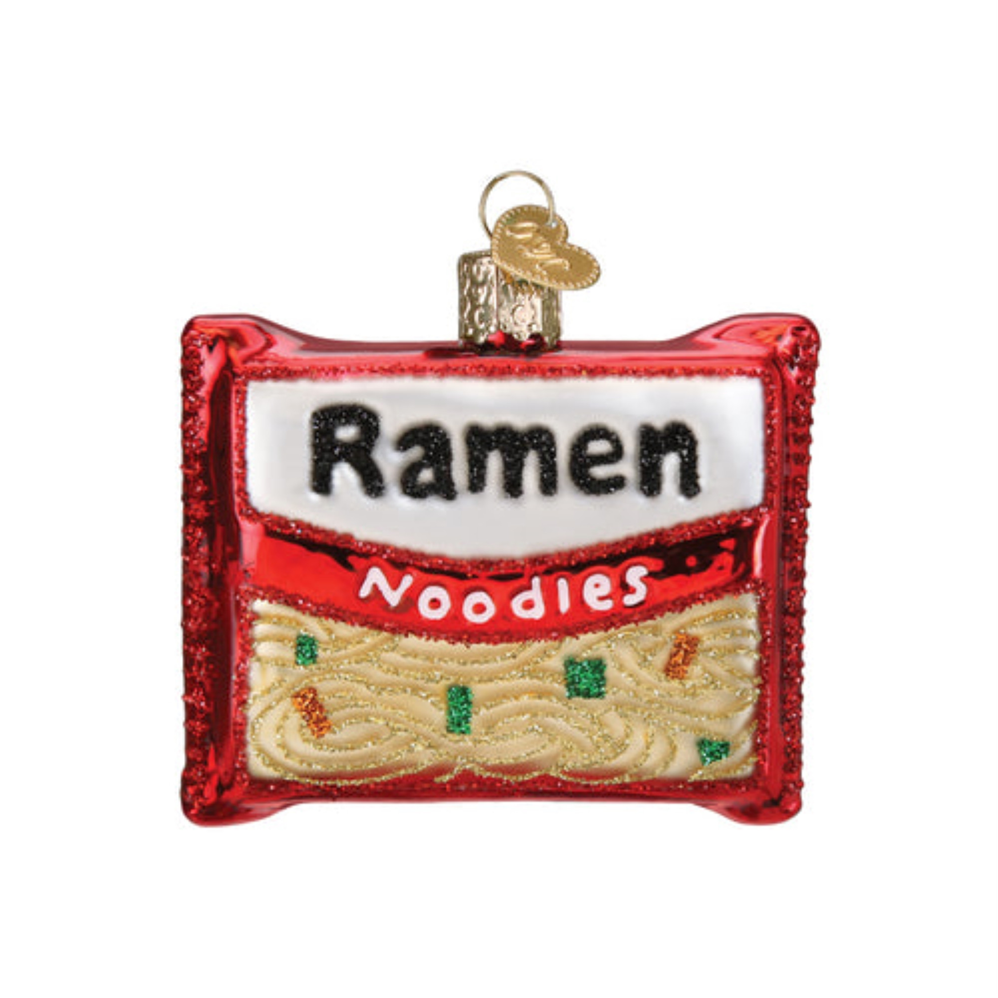 Old World Christmas Blown Glass Ornament for Christmas Tree, Ramen Noodles
