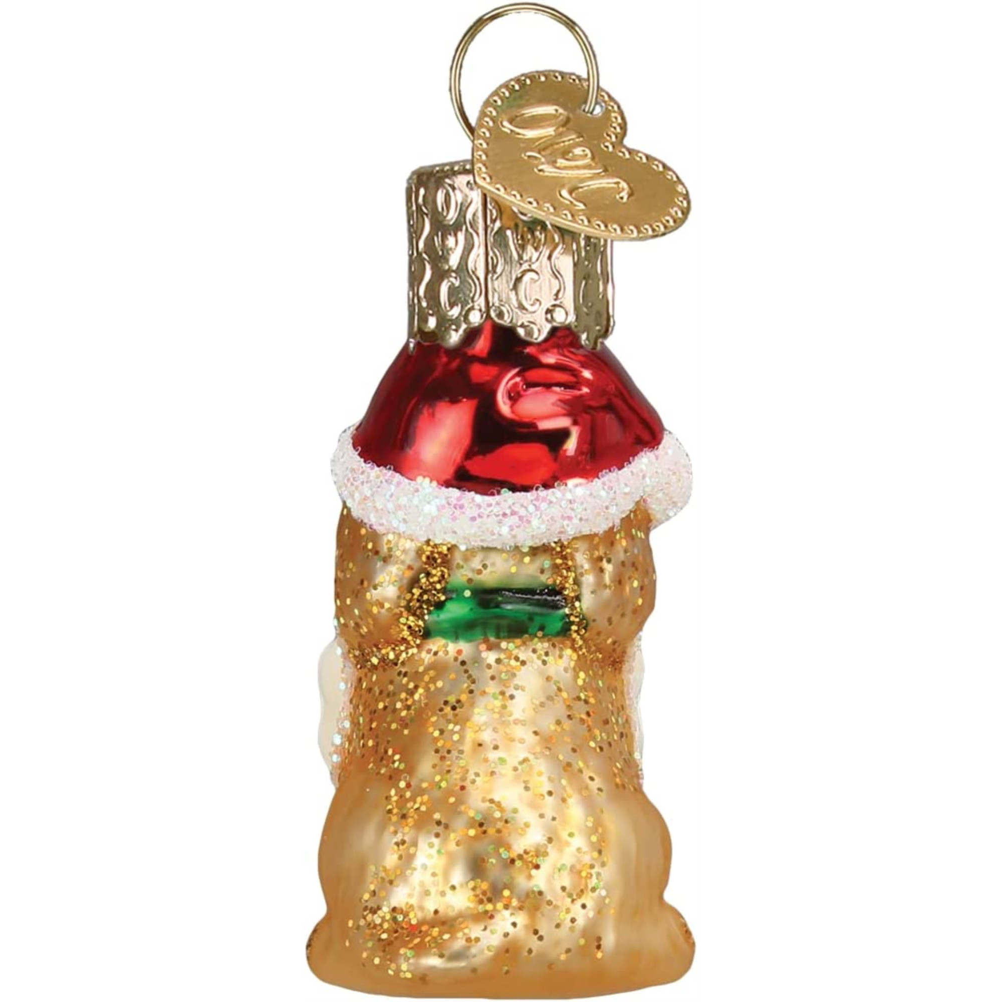 Old World Christmas Blown Glass Mini Ornament for Christmas Tree, Jolly Pup
