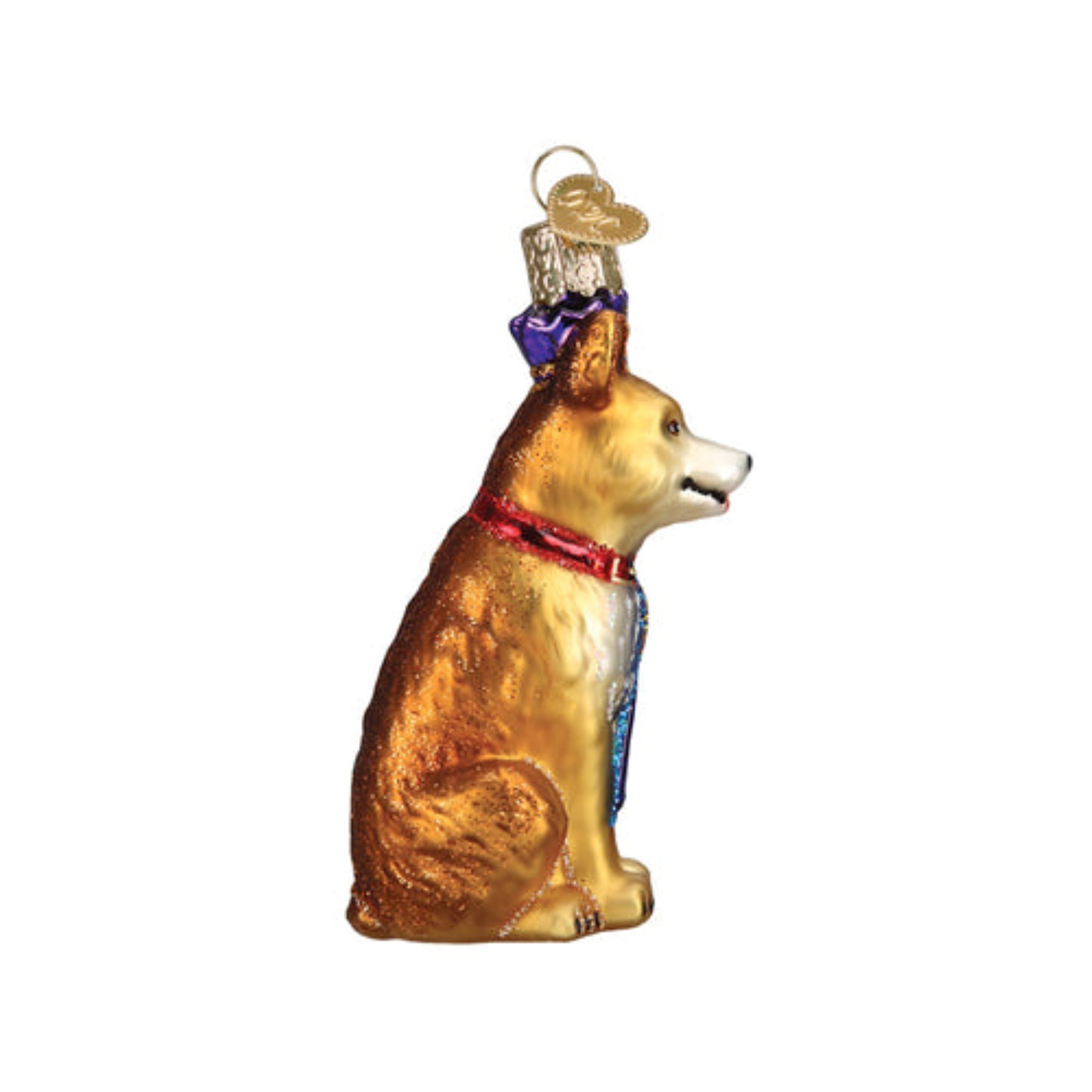 Old World Christmas Glass Blown Christmas Ornament, World's Best Dog (With OWC Gift Box)