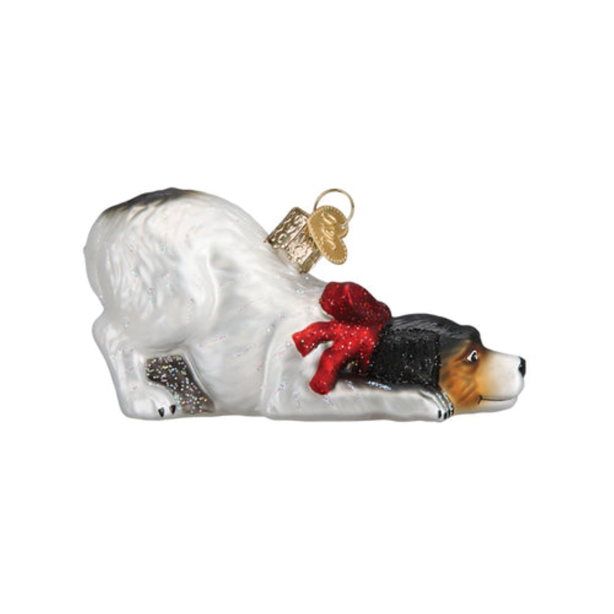 Old World Christmas Blown Glass Ornament for Christmas Tree, Norman Rockwell Signature Dog