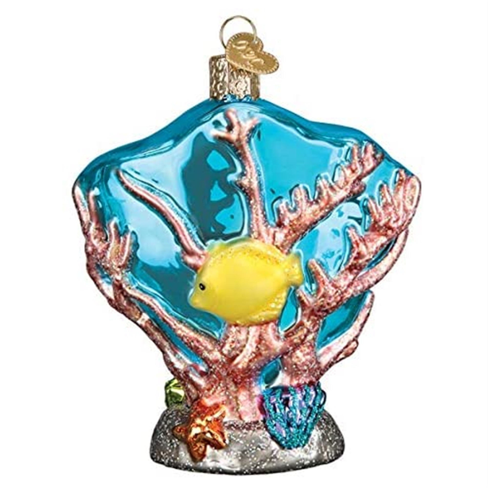 Old World Christmas Glass Blown Ornament for Christmas Tree, Coral Reef