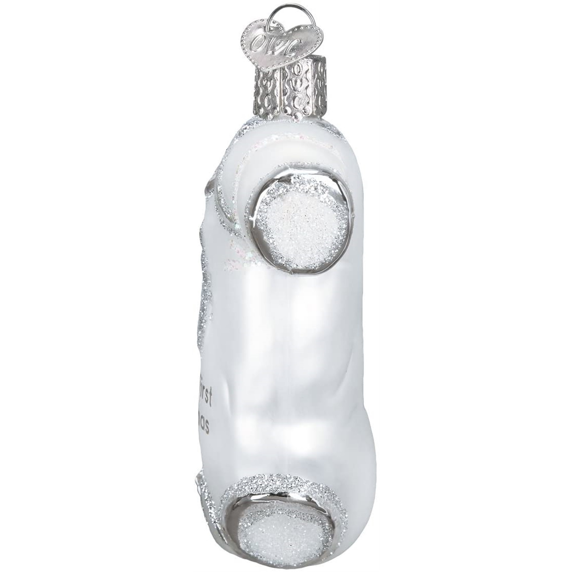 Old World Christmas Blown Glass Ornament for Christmas Tree, White Baby One Piece