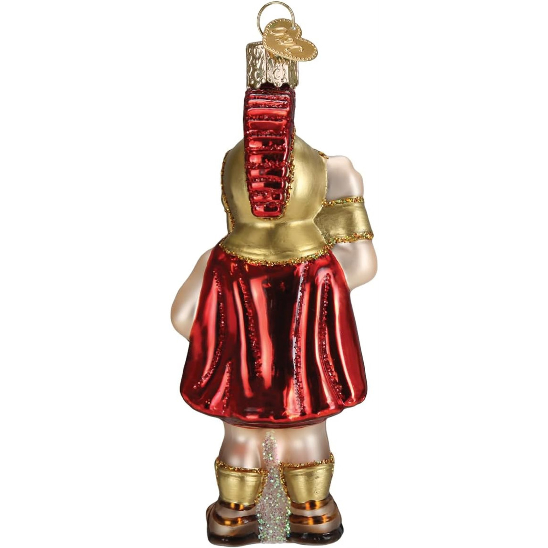 Old World Christmas Glass Blown Holiday Ornament, USC Tommy Trojan (With OWC Gift Box)