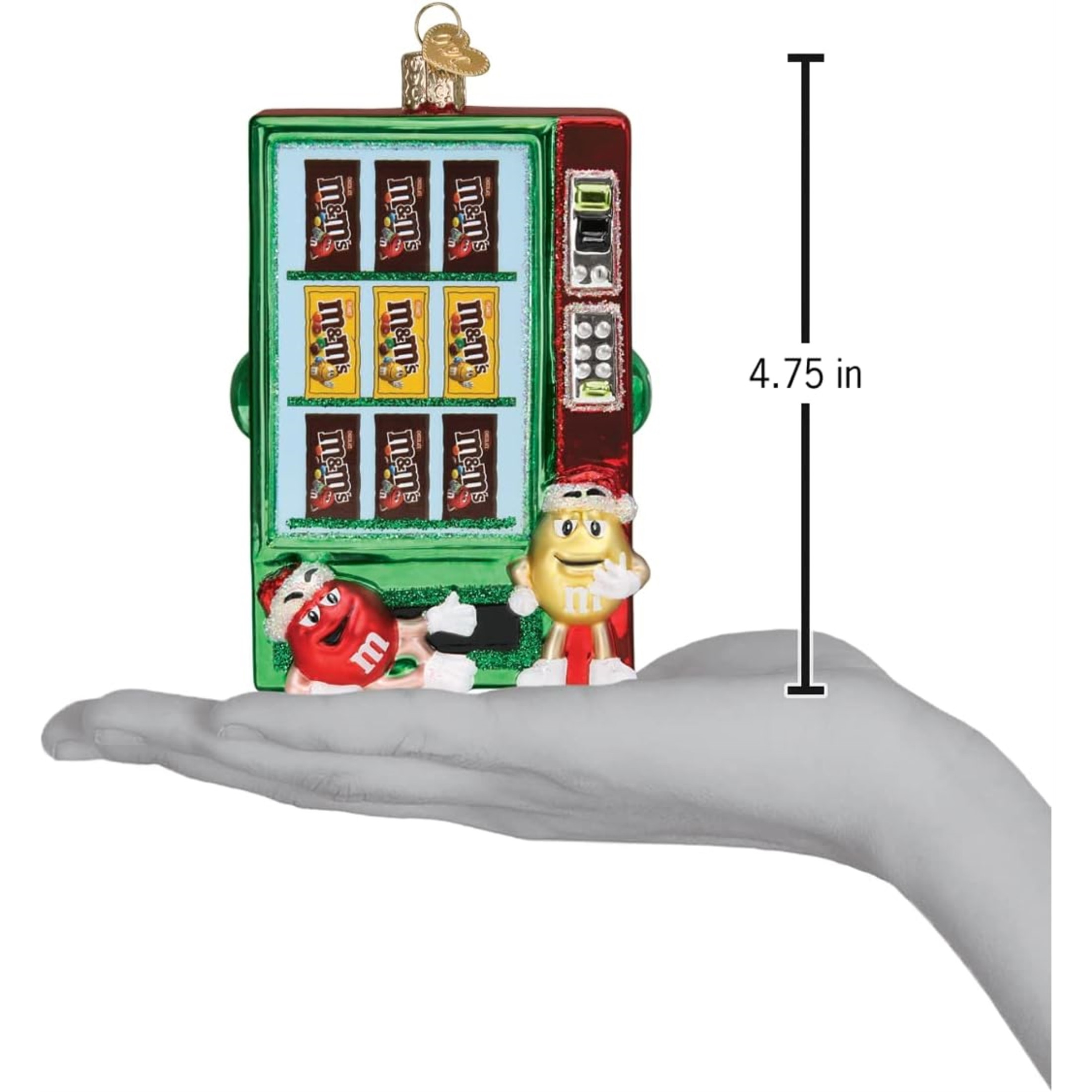 Old World Christmas Glass Blown Holiday Ornament, M&M'S Vending Machine (With OWC Gift Box)