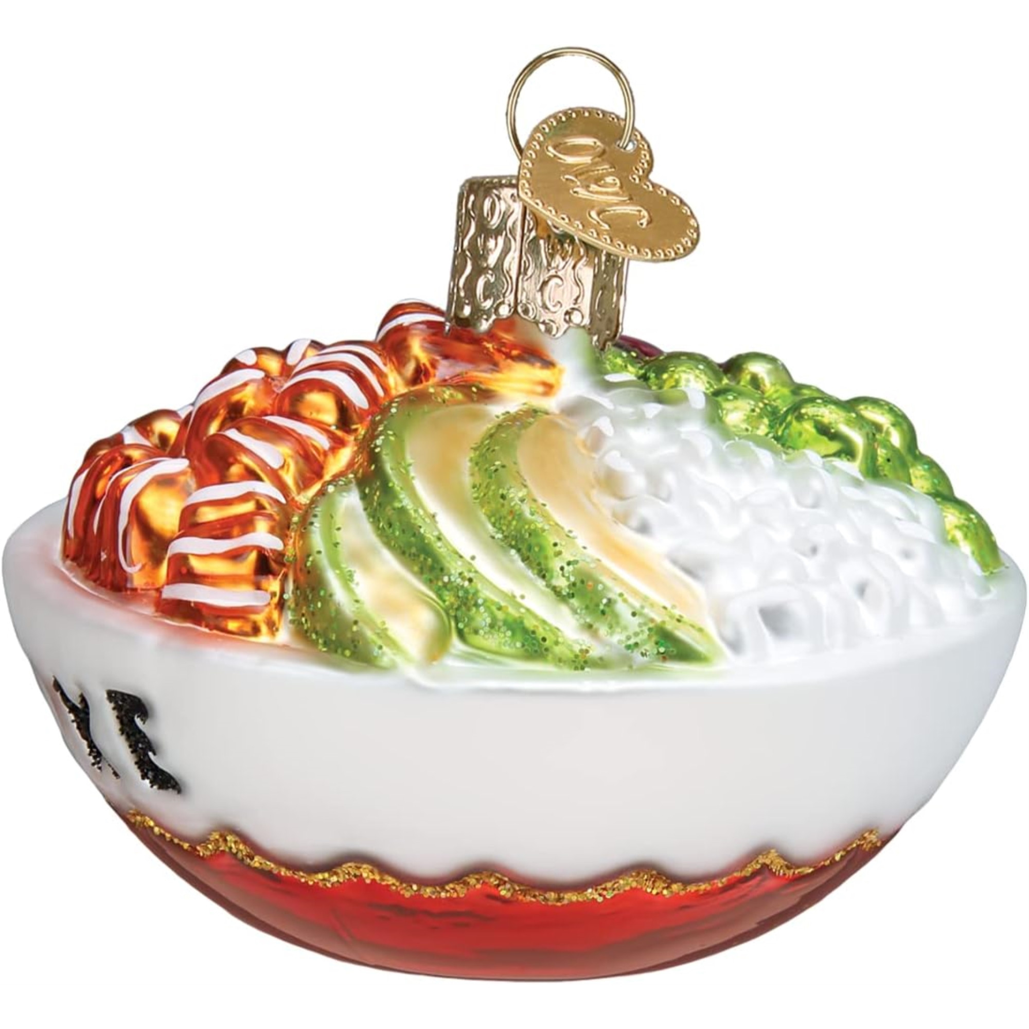 Old World Christmas Blown Glass Ornament for Christmas Tree, Poke Bowl
