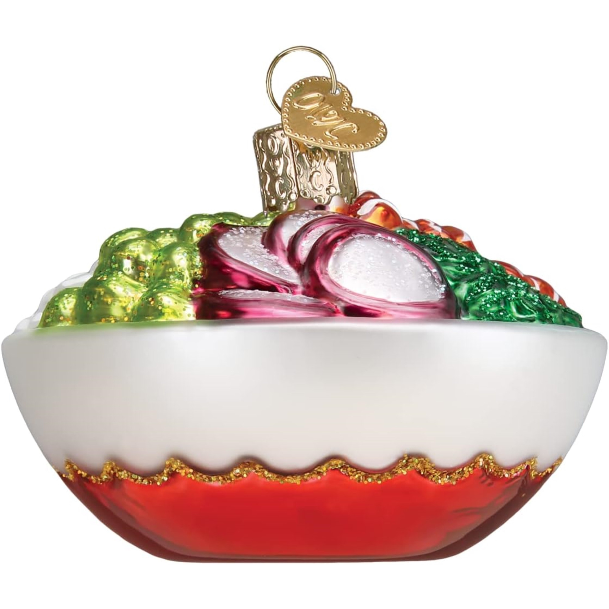 Old World Christmas Blown Glass Ornament for Christmas Tree, Poke Bowl