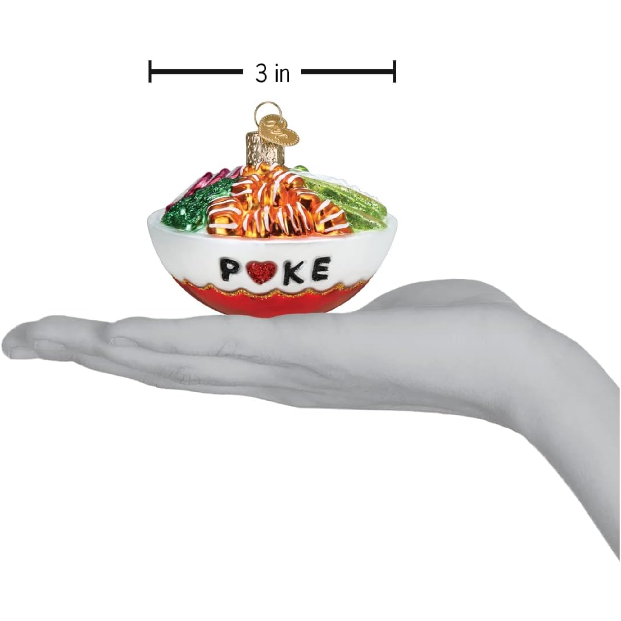 Old World Christmas Blown Glass Ornament for Christmas Tree, Poke Bowl