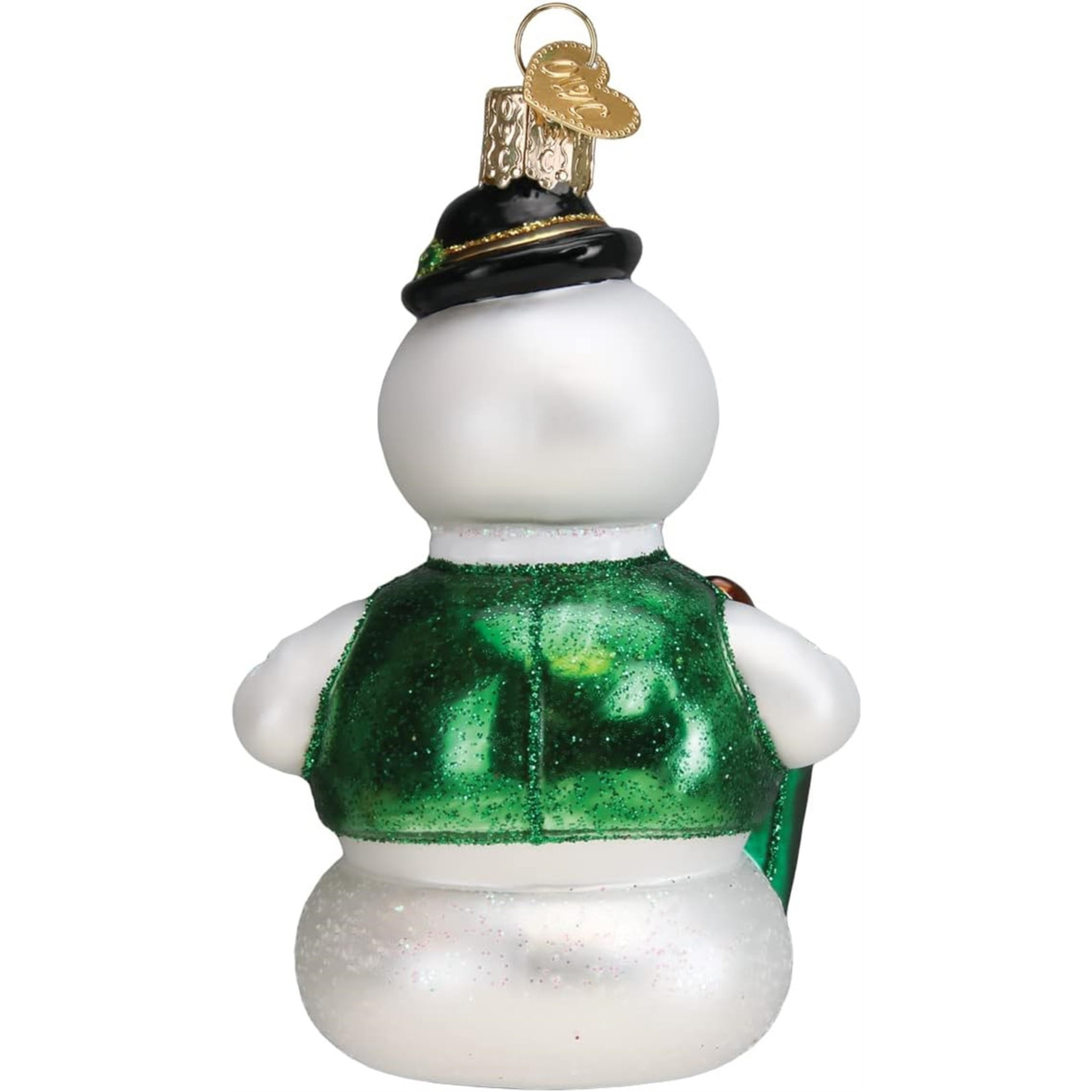 Old World Christmas Glass Blown Holiday Ornament, Sam The Snowman (With OWC Gift Box)