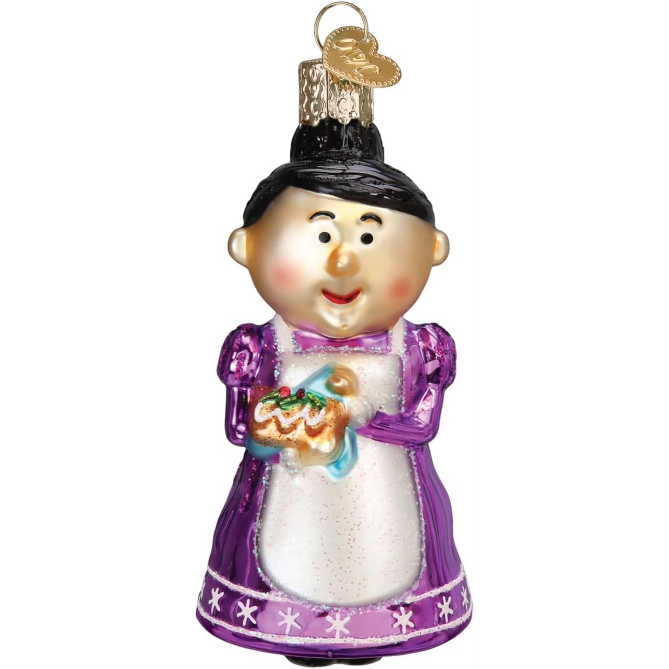 Old World Christmas Blown Glass Ornament for Christmas Tree, Cheery Mrs. Claus