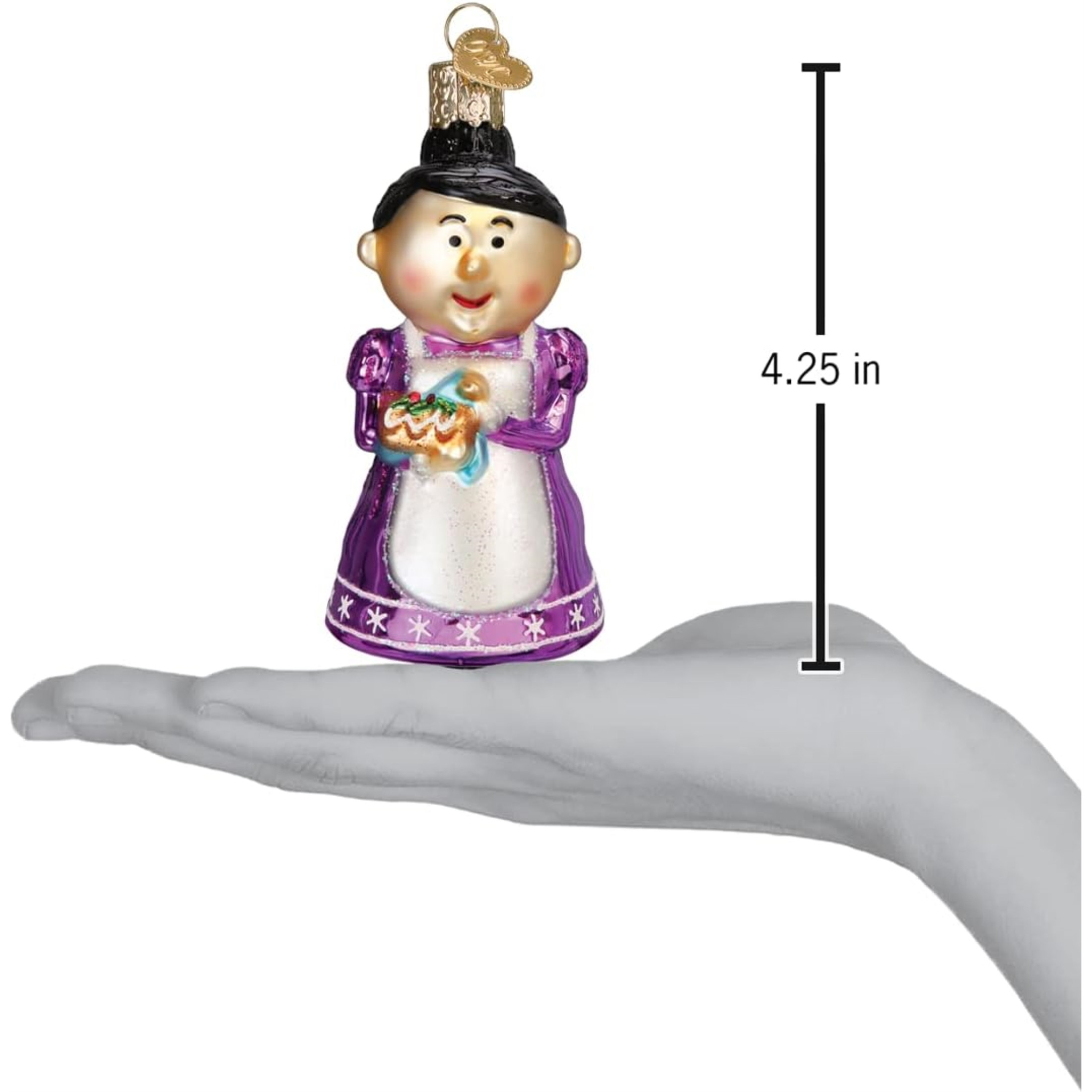 Old World Christmas Blown Glass Ornament for Christmas Tree, Cheery Mrs. Claus